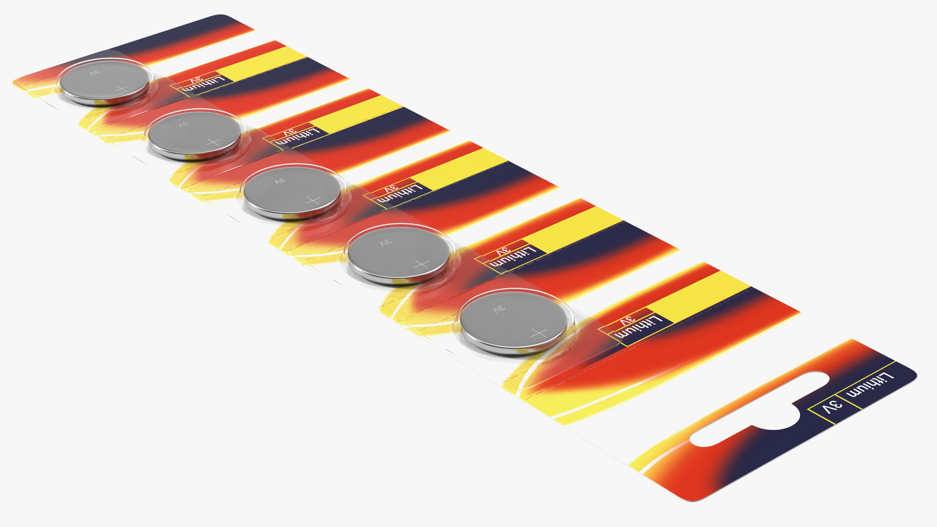 3D Lithium Button Battery 3V Blister X5