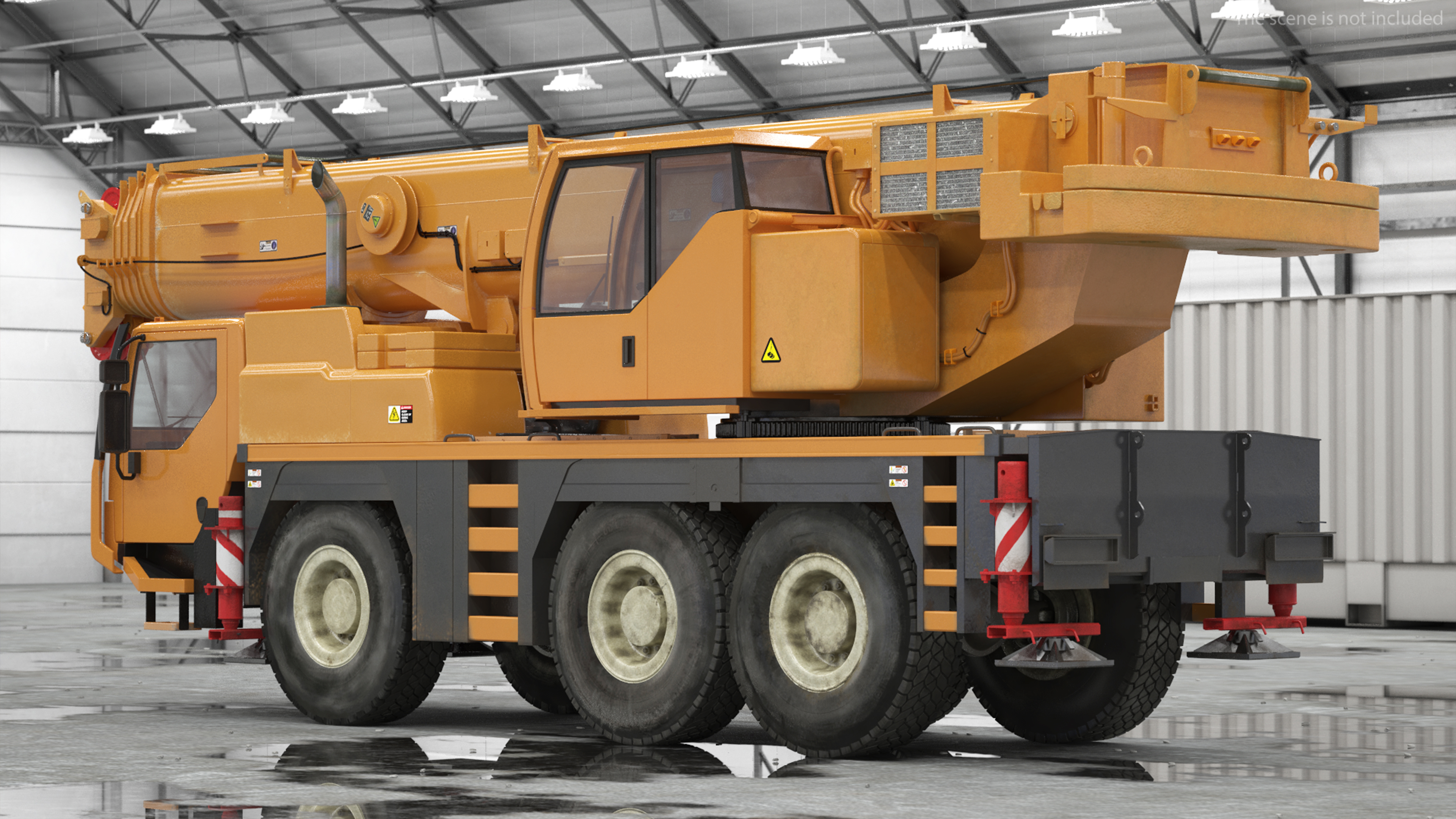 3D model Mobile Crane Construction Vehicle Rigged