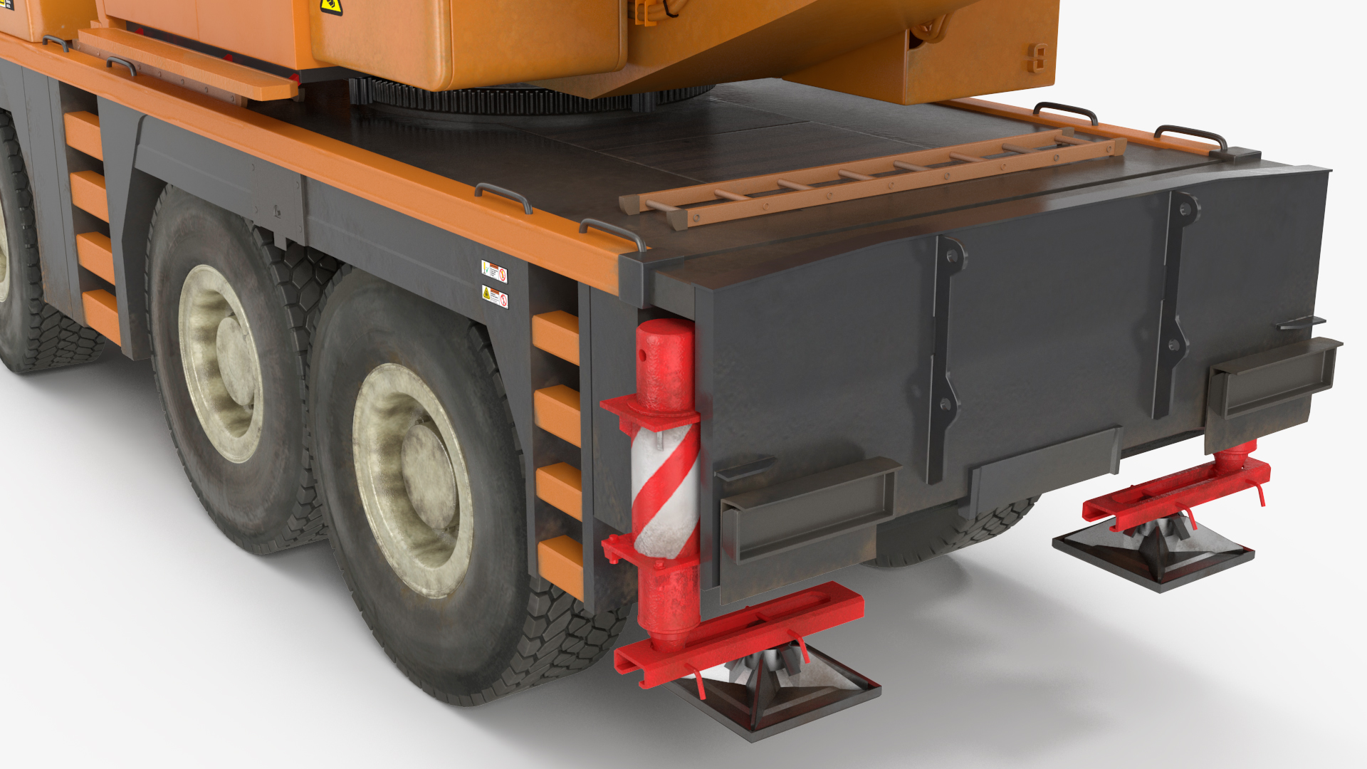 3D model Mobile Crane Construction Vehicle Rigged