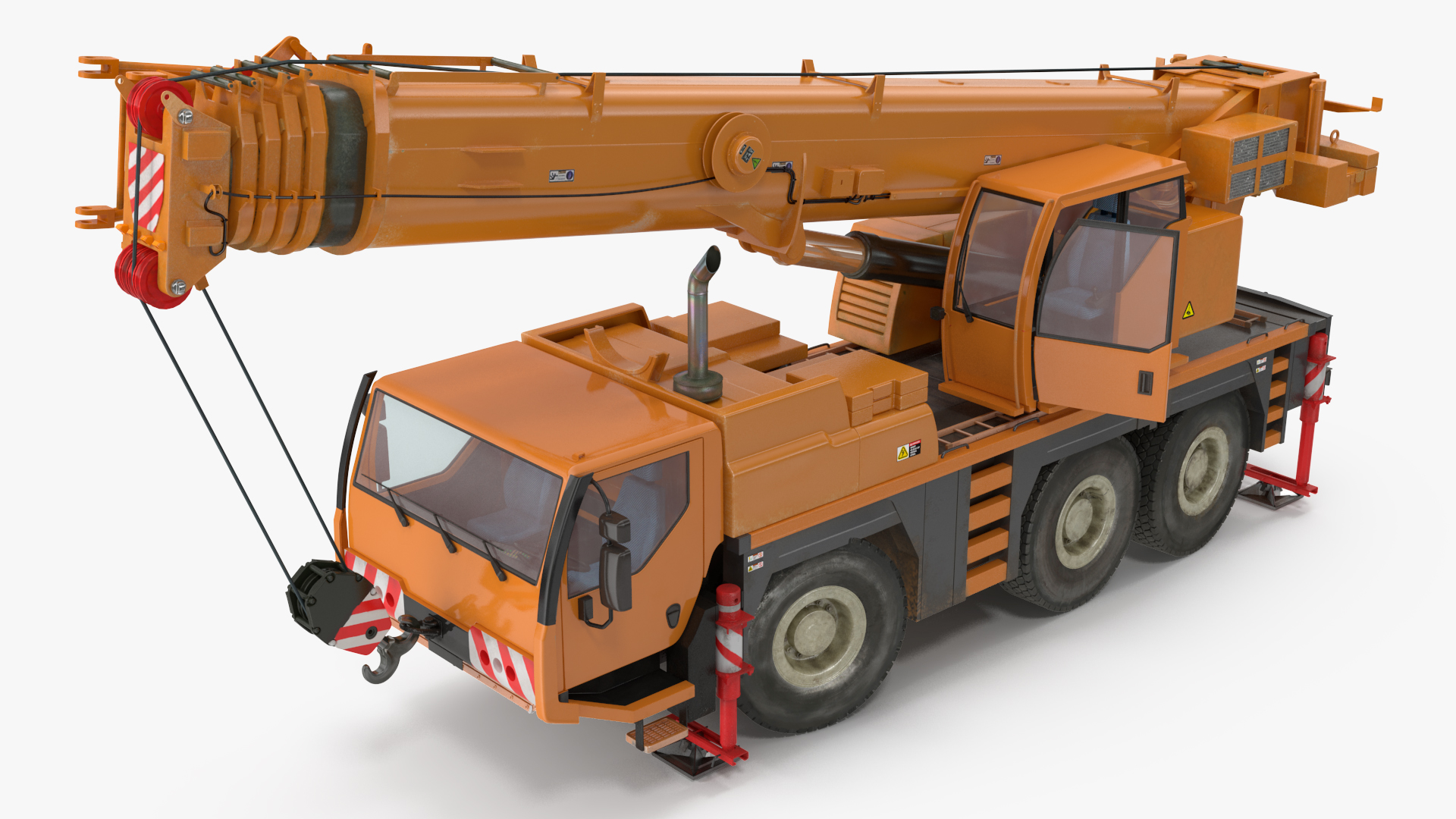 3D model Mobile Crane Construction Vehicle Rigged
