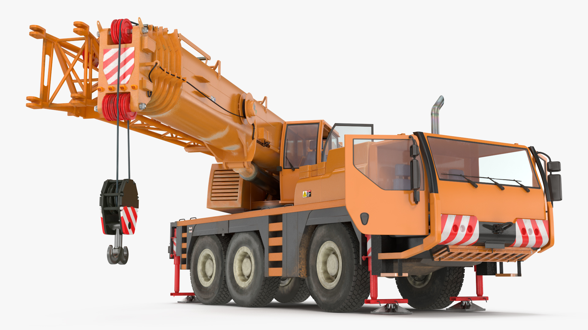 3D model Mobile Crane Construction Vehicle Rigged