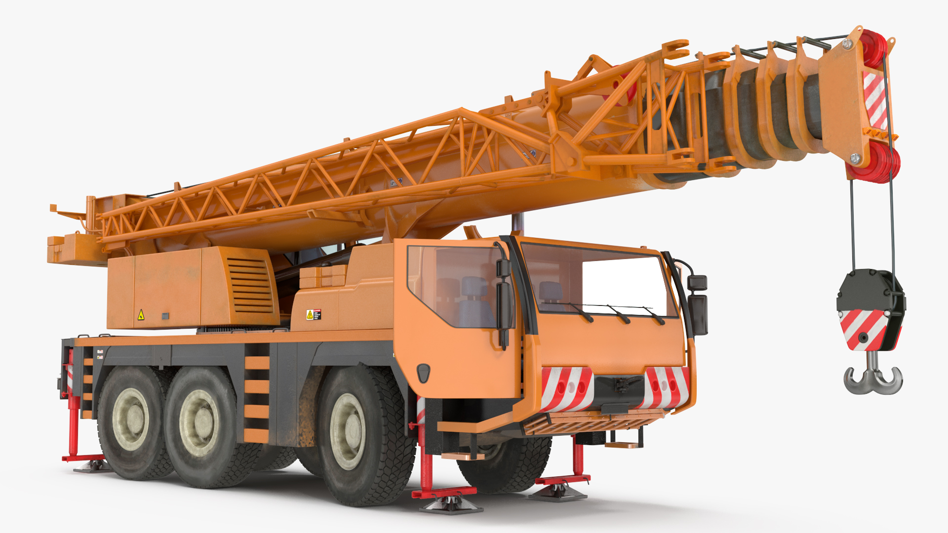 3D model Mobile Crane Construction Vehicle Rigged