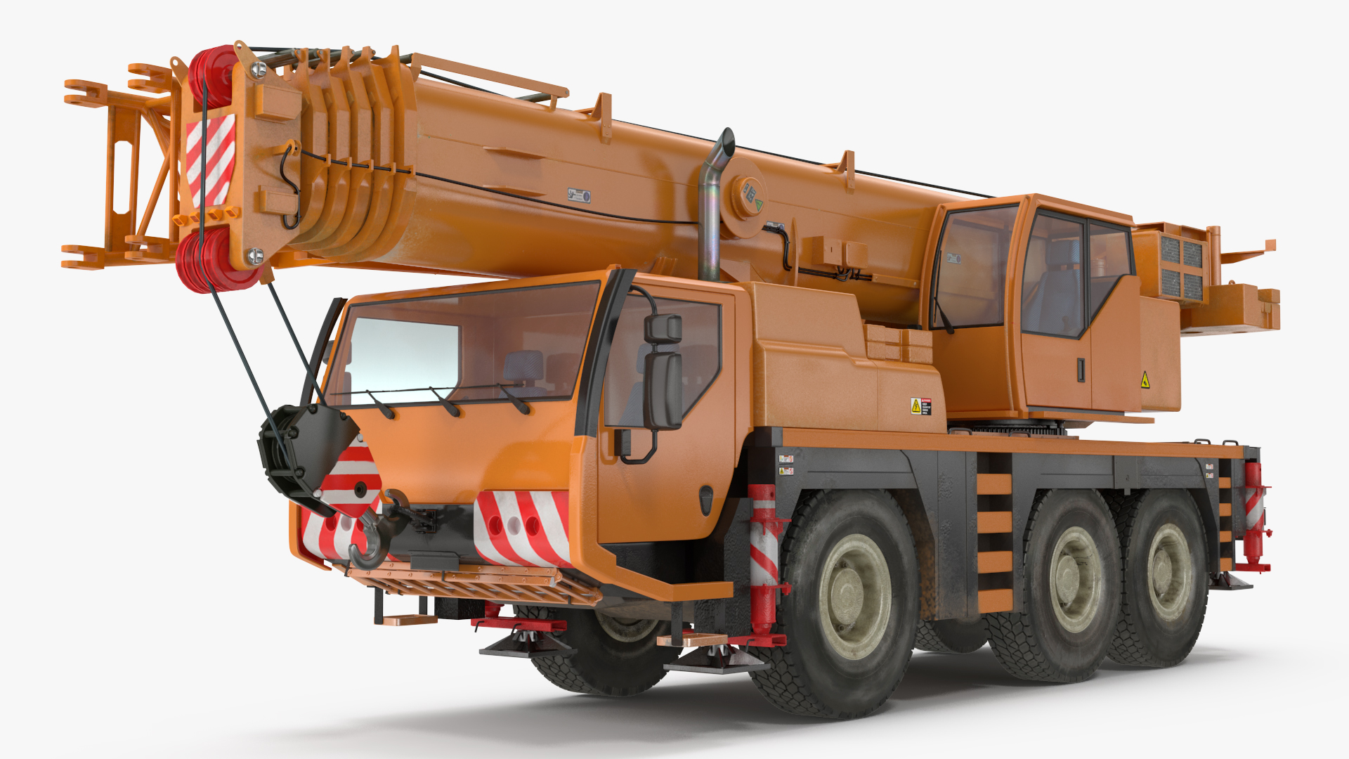 3D model Mobile Crane Construction Vehicle Rigged