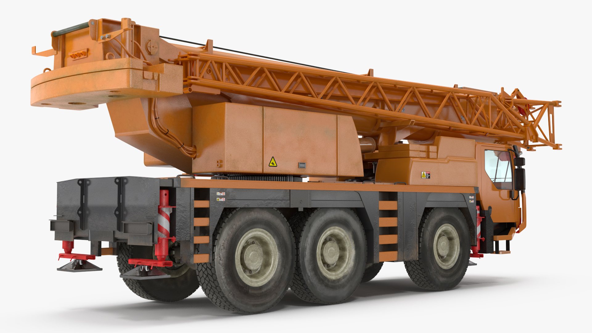 3D model Mobile Crane Construction Vehicle Rigged