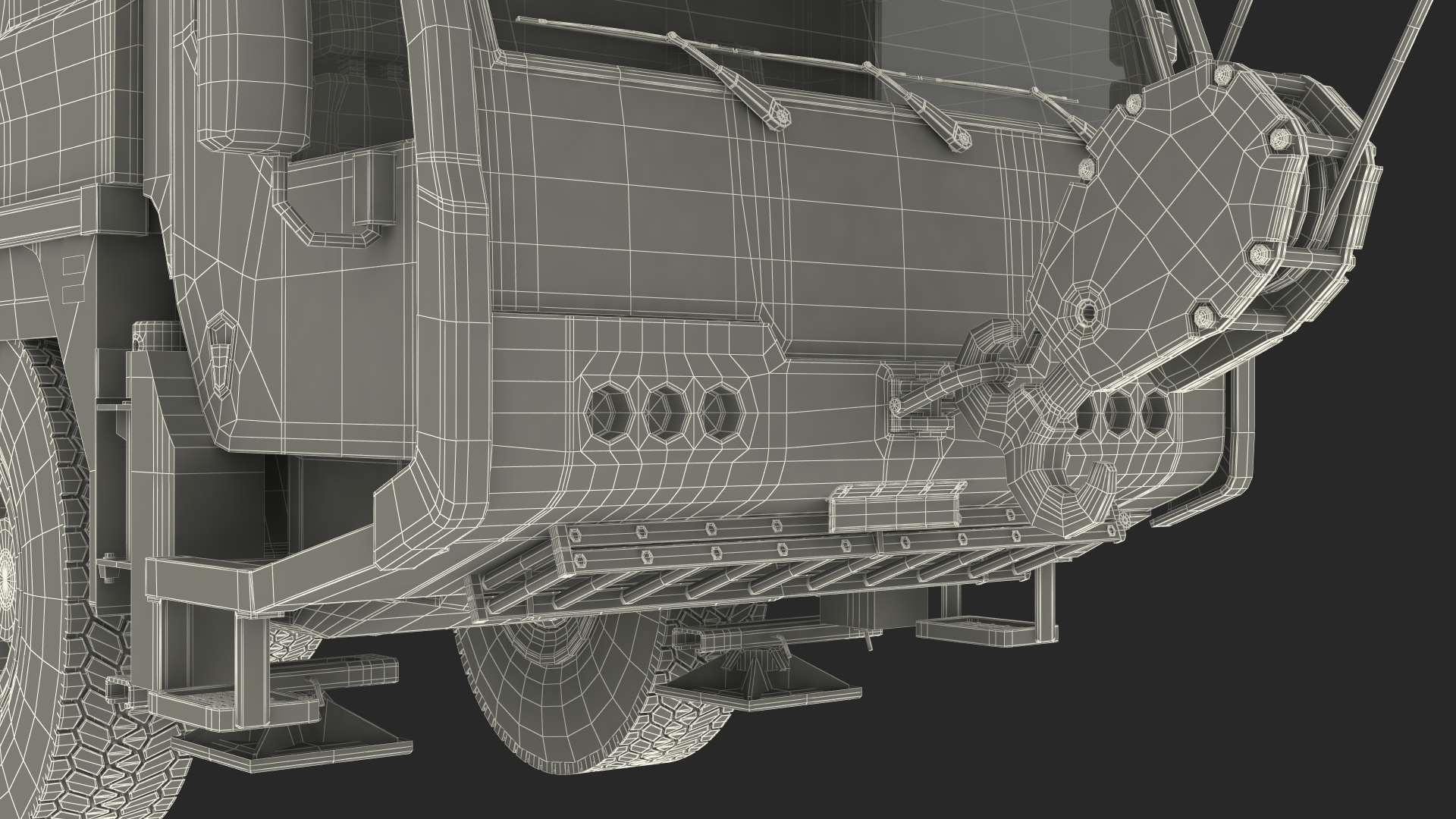3D model Mobile Crane Construction Vehicle Rigged