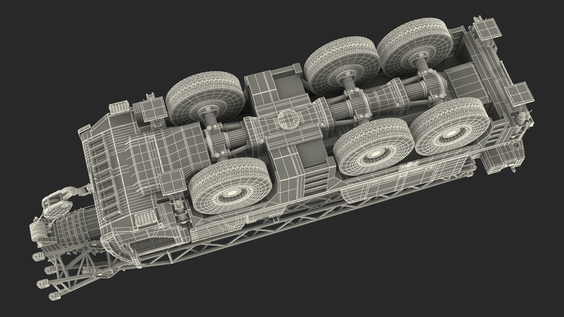 3D model Mobile Crane Construction Vehicle Rigged