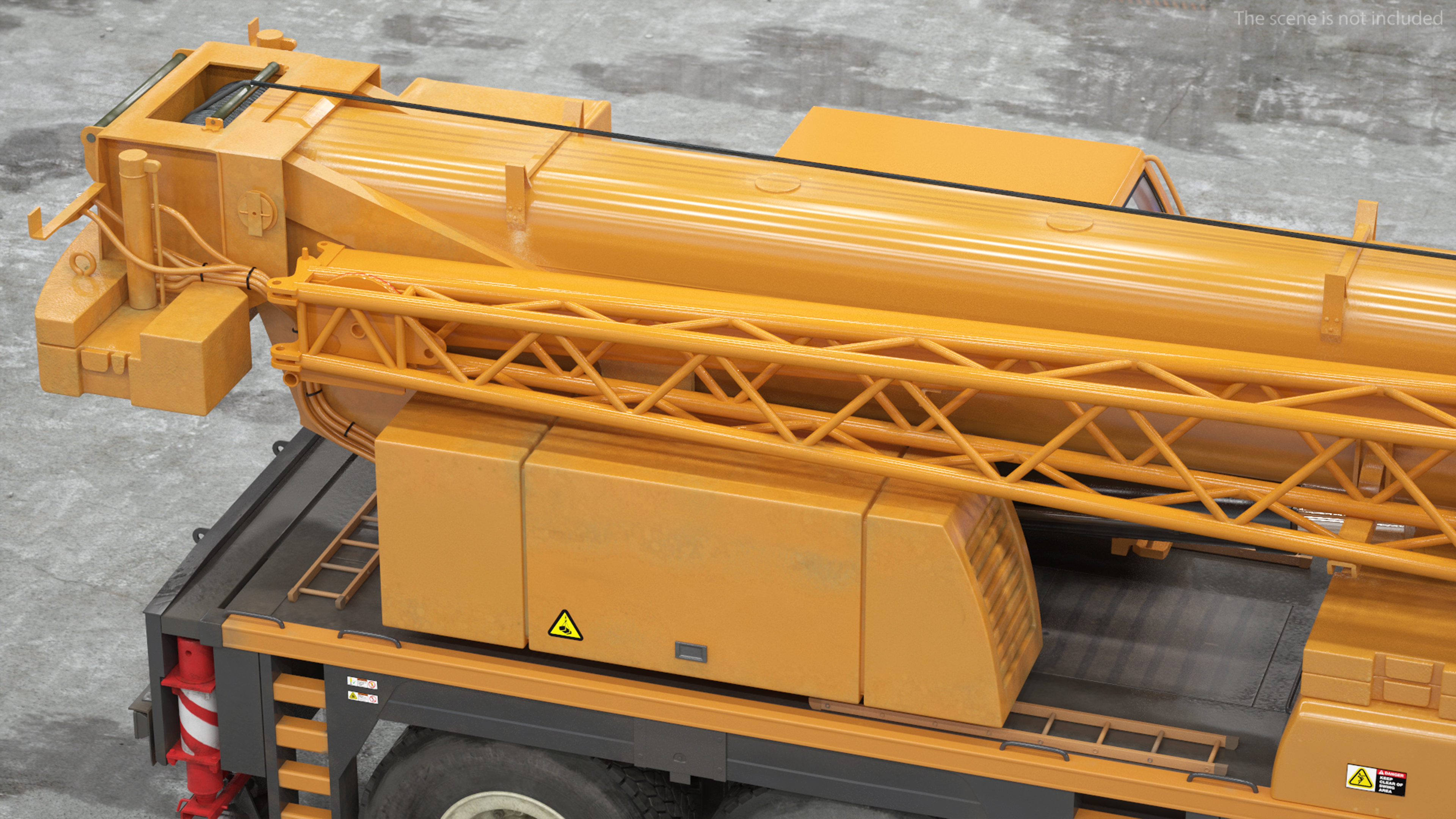 3D model Mobile Crane Construction Vehicle Rigged