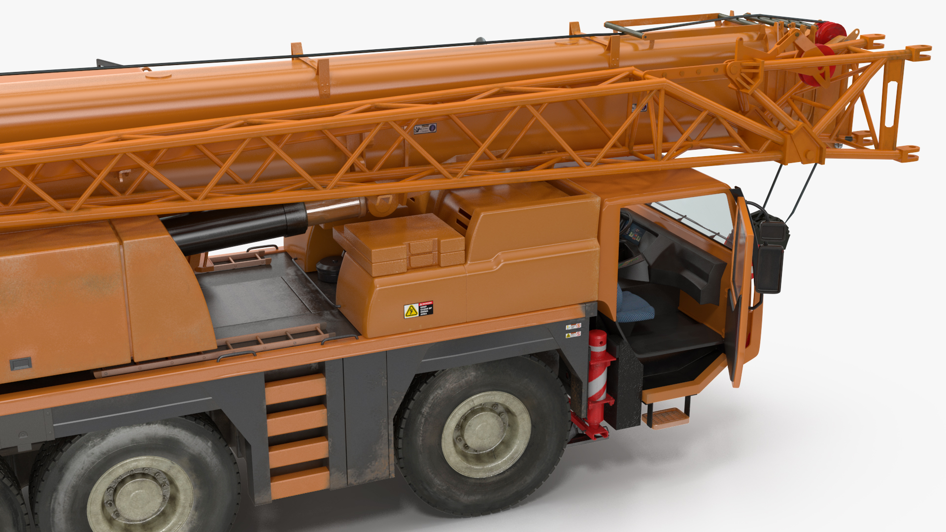 3D model Mobile Crane Construction Vehicle Rigged