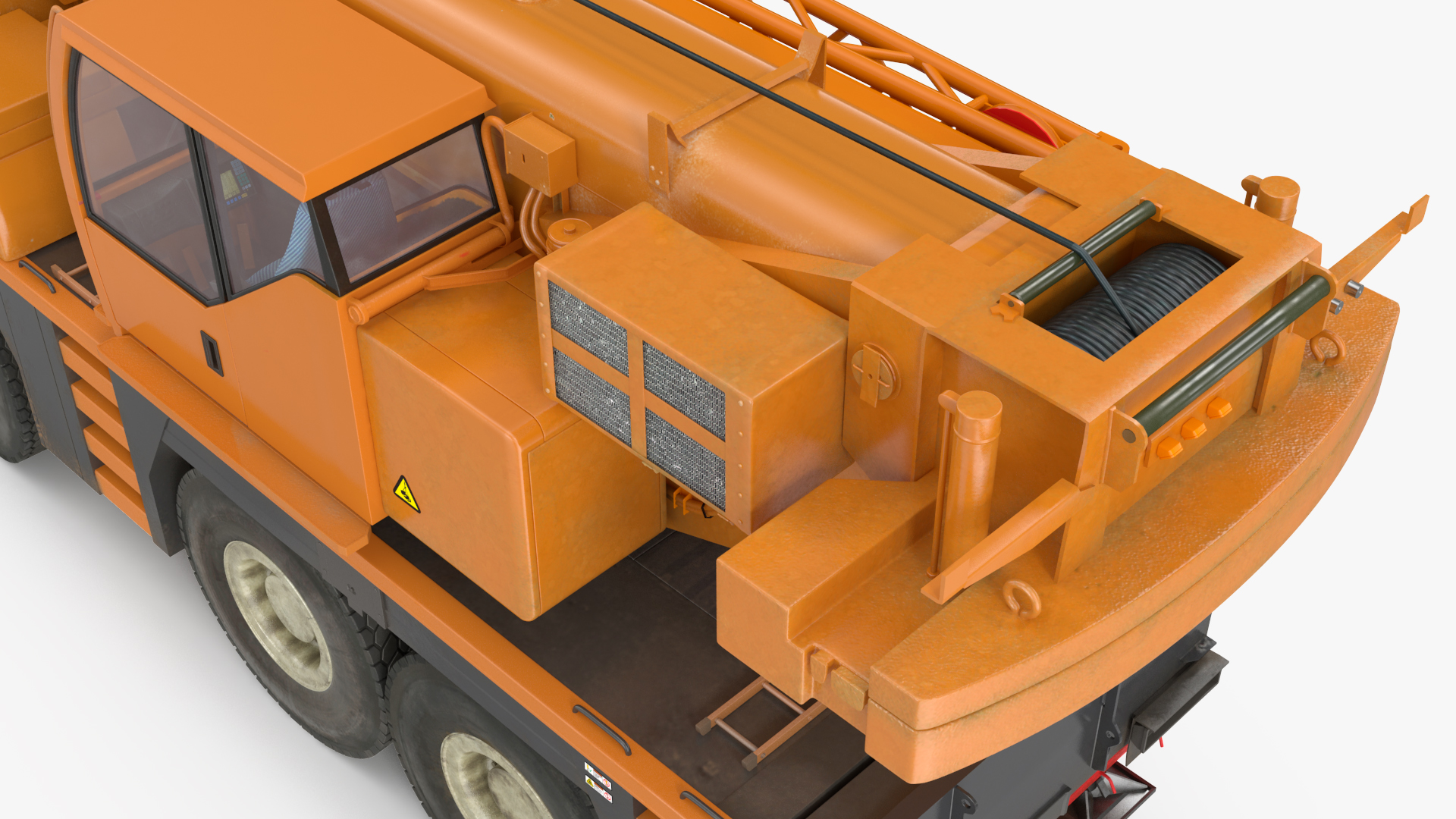 3D model Mobile Crane Construction Vehicle Rigged