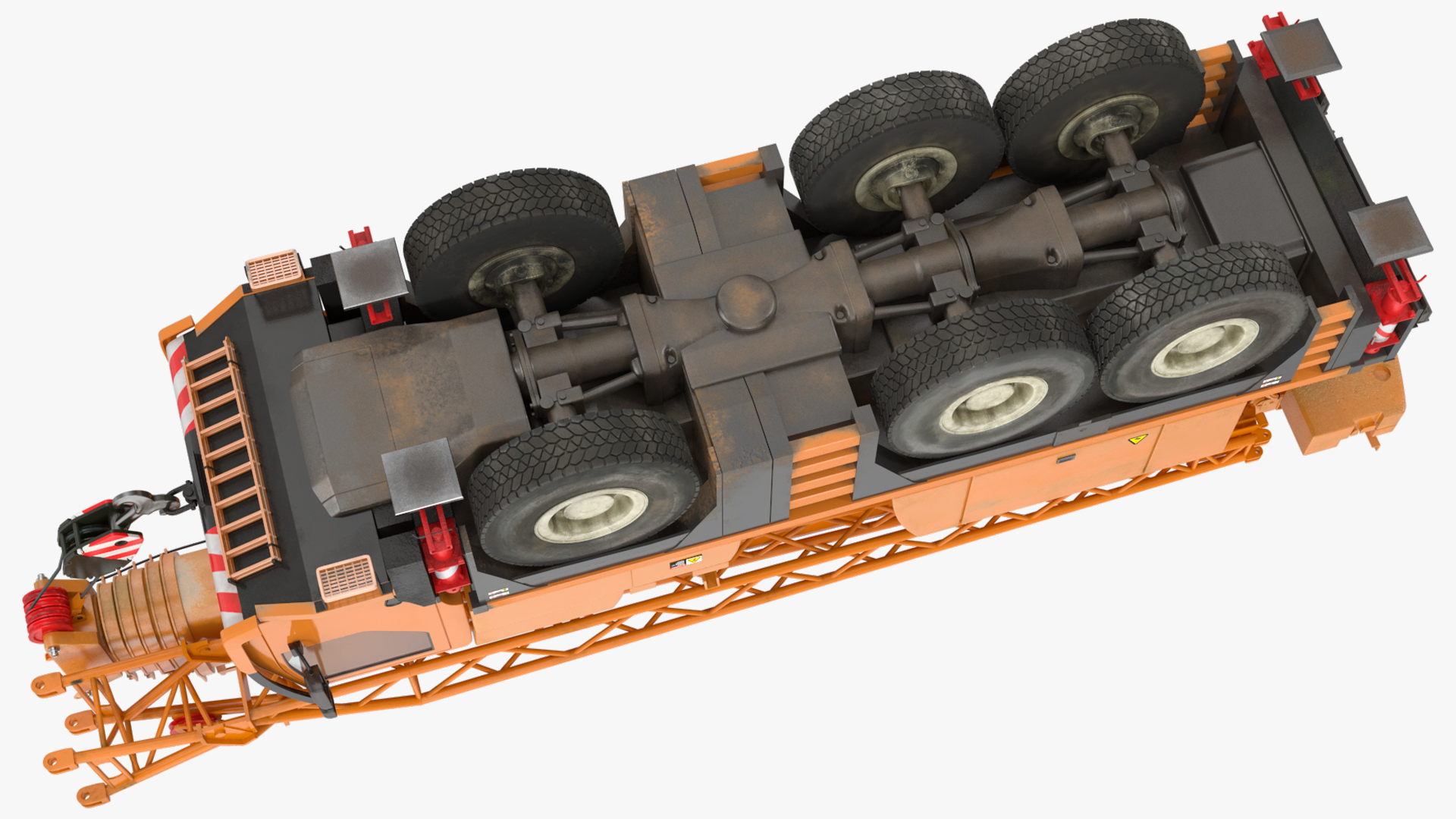 3D model Mobile Crane Construction Vehicle Rigged