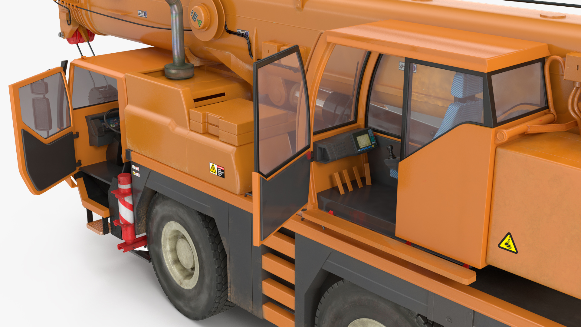 3D model Mobile Crane Construction Vehicle Rigged