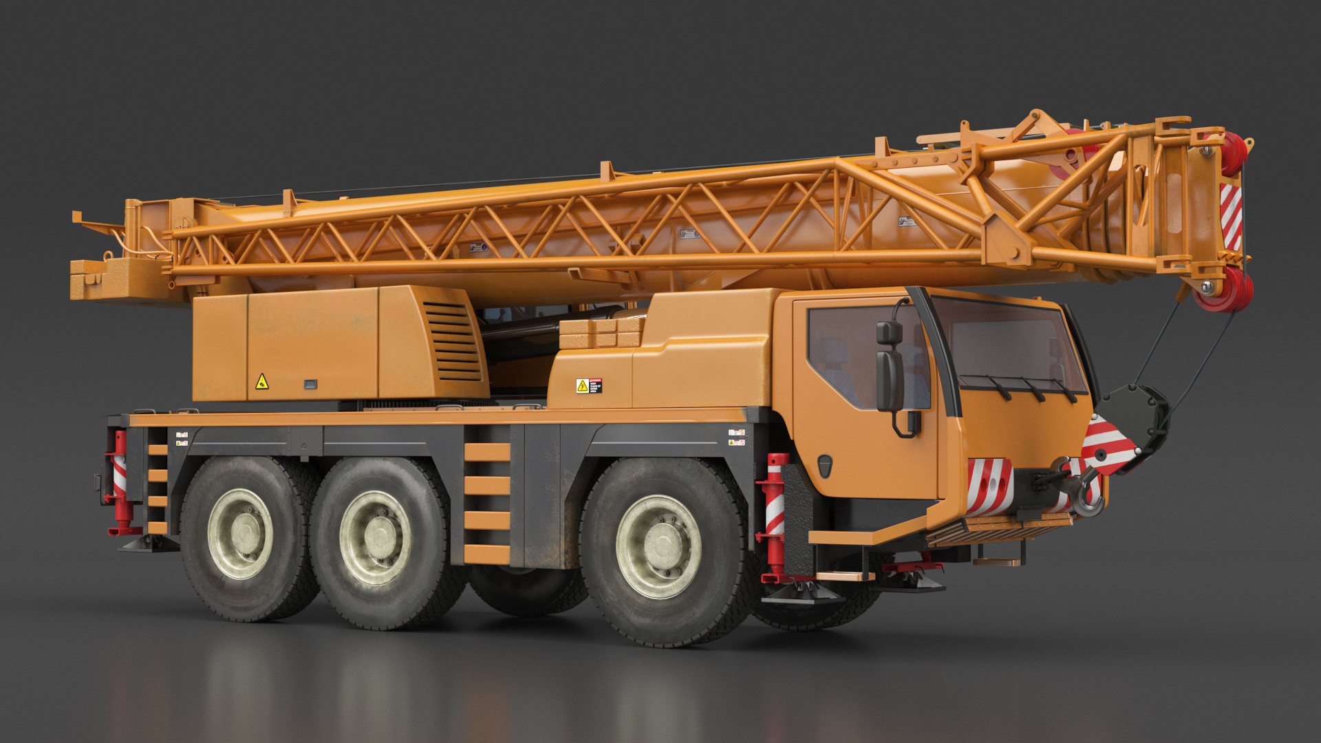 3D model Mobile Crane Construction Vehicle Rigged
