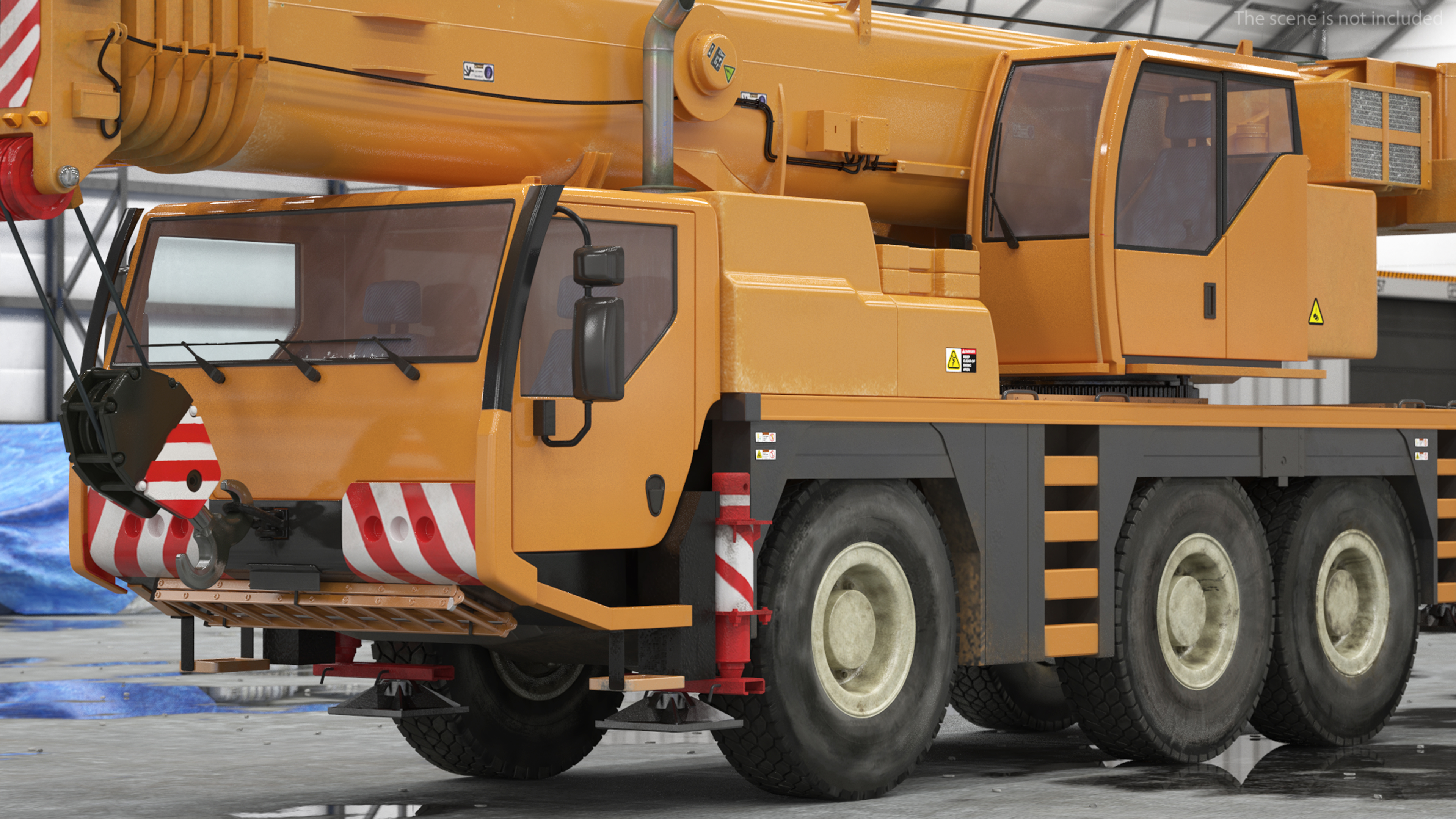 3D model Mobile Crane Construction Vehicle Rigged