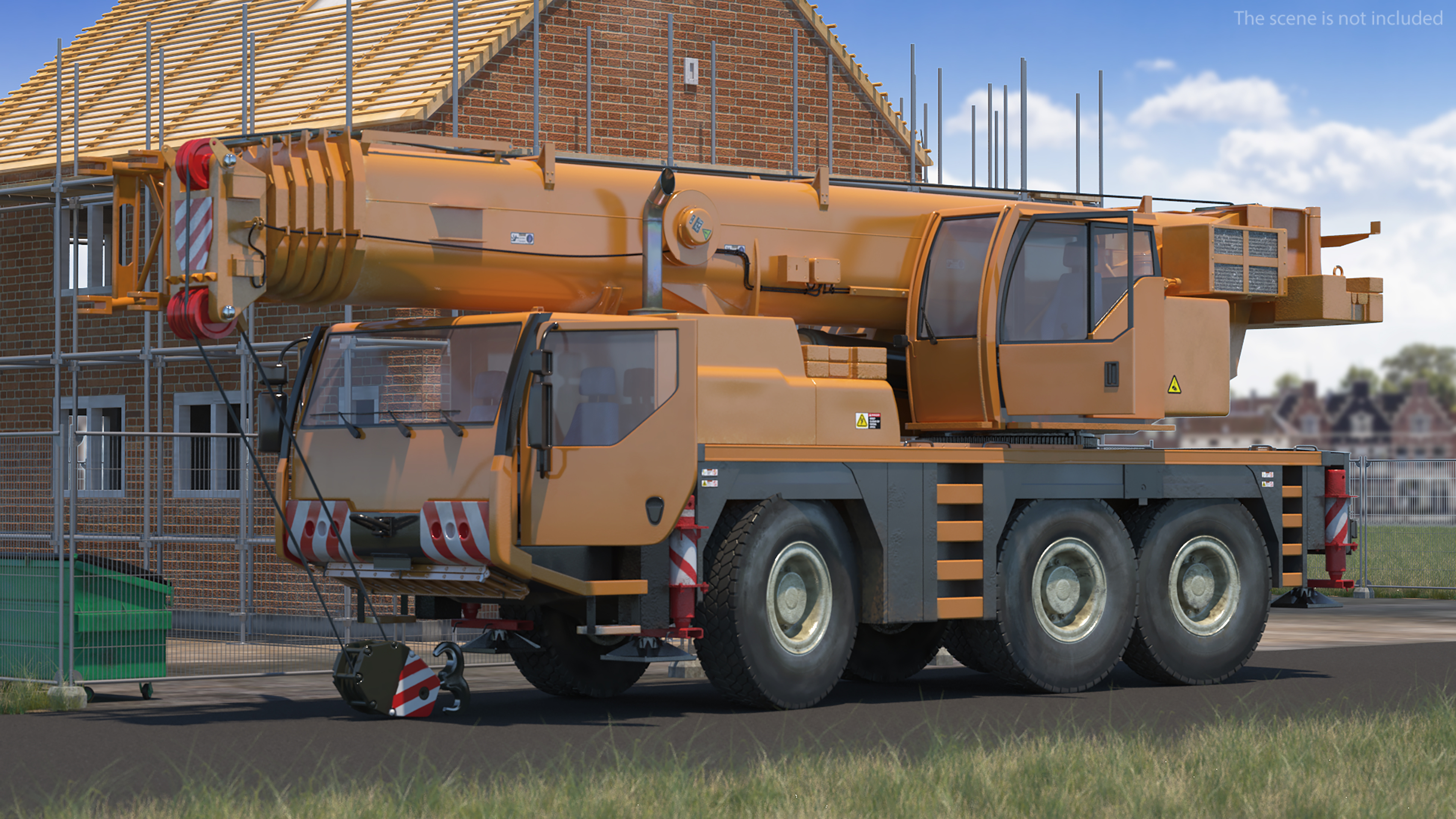 3D model Mobile Crane Construction Vehicle Rigged