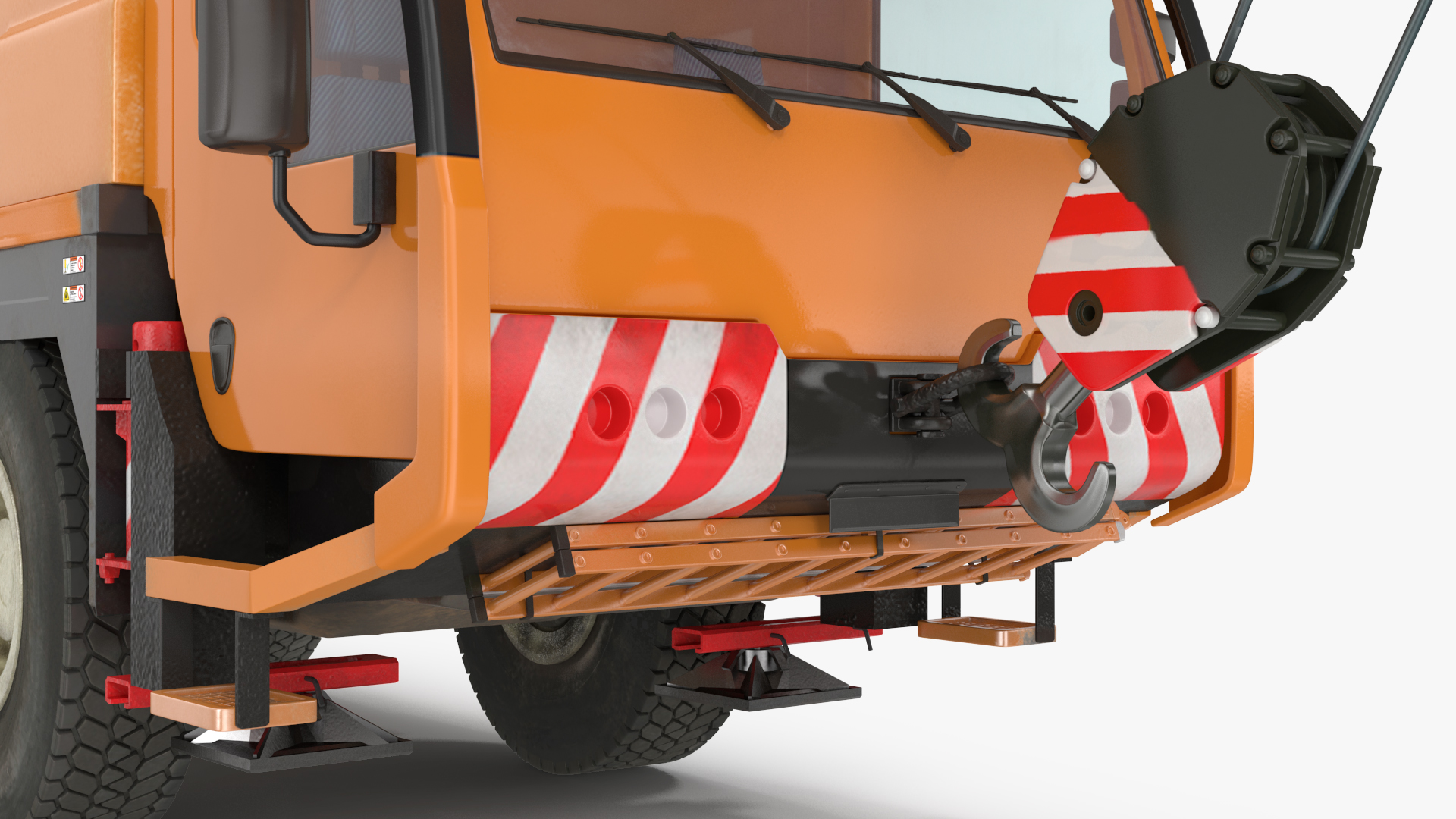3D model Mobile Crane Construction Vehicle Rigged