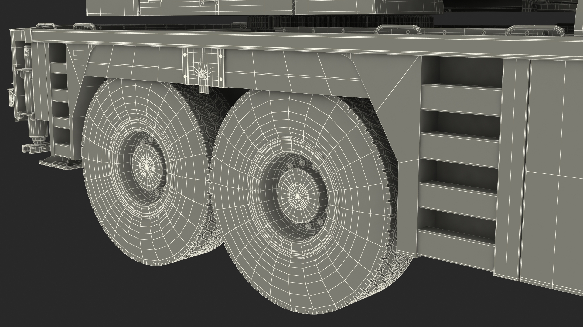 3D model Mobile Crane Construction Vehicle Rigged
