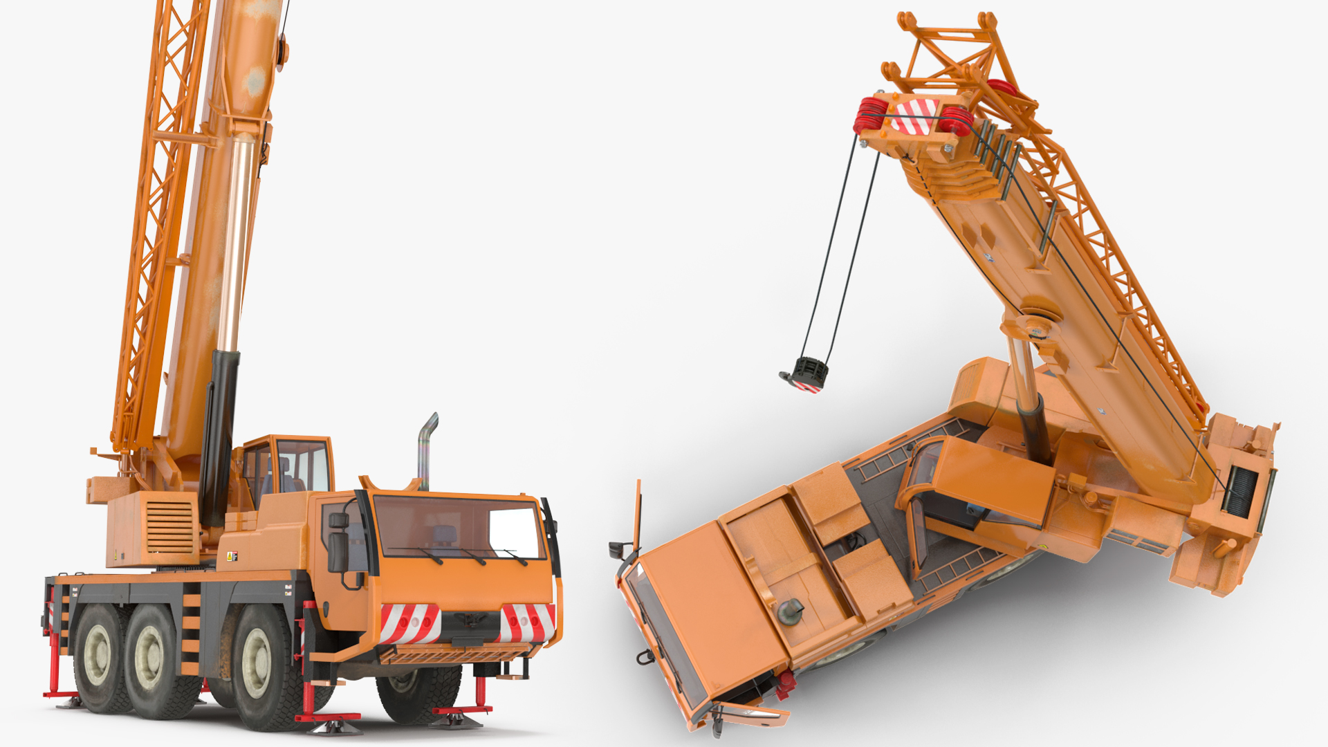 3D model Mobile Crane Construction Vehicle Rigged