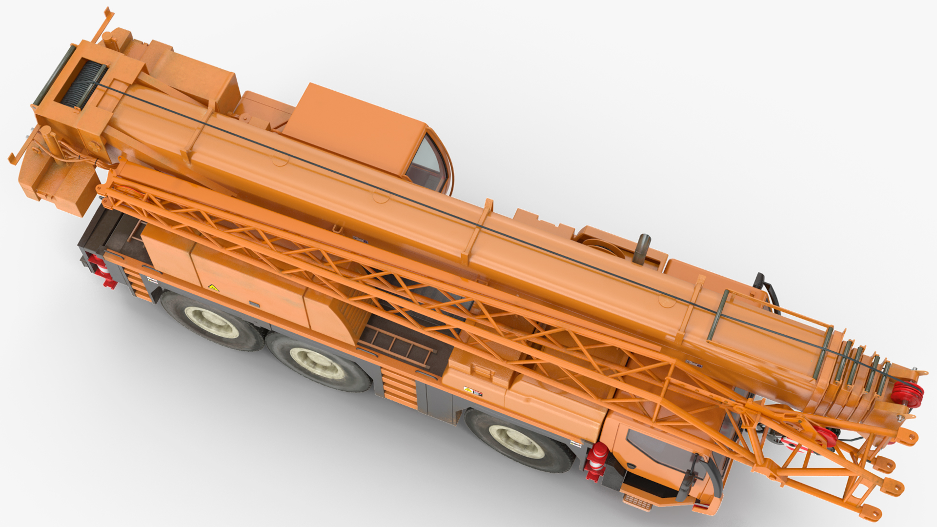 3D model Mobile Crane Construction Vehicle Rigged