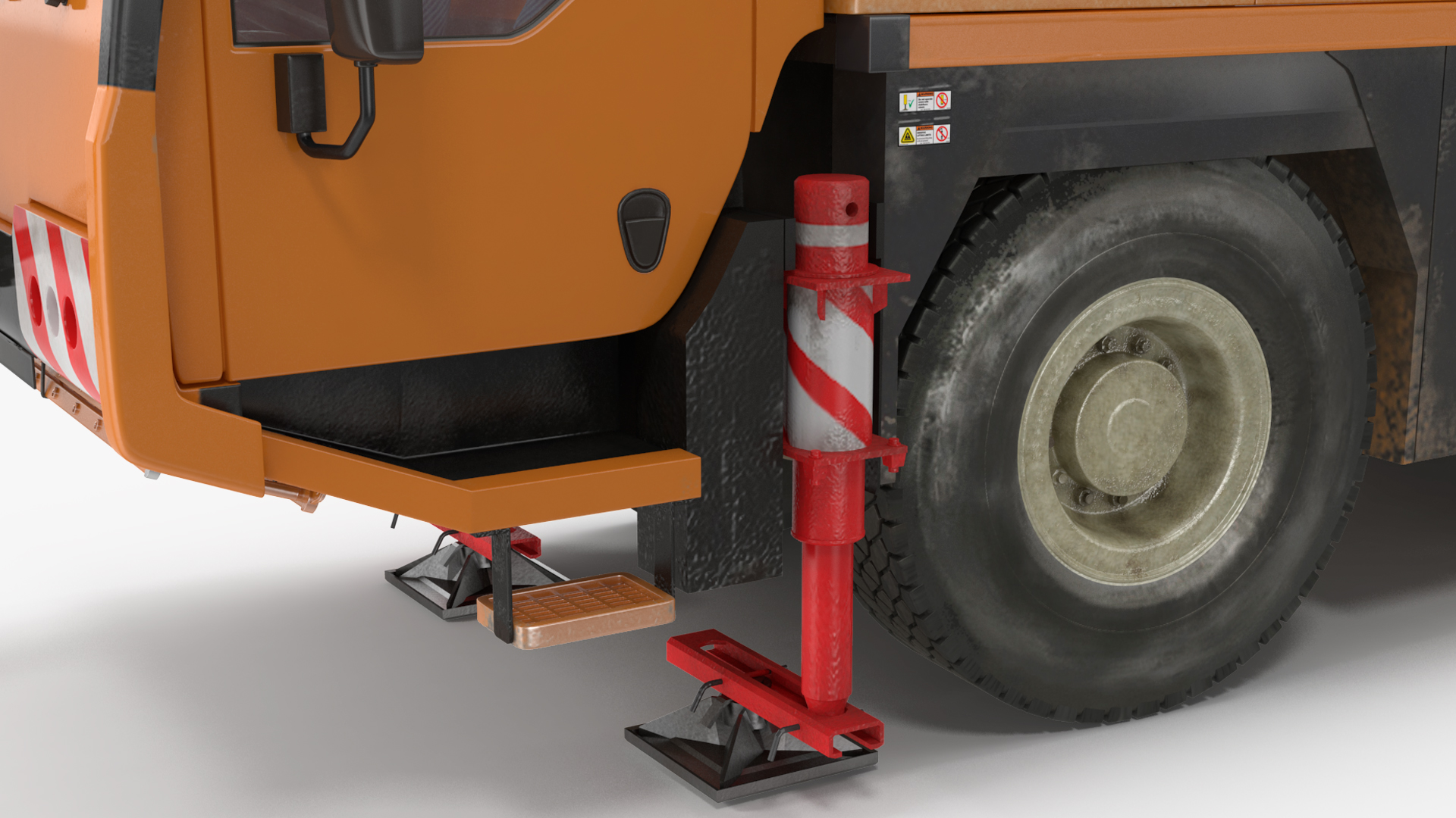 3D model Mobile Crane Construction Vehicle Rigged