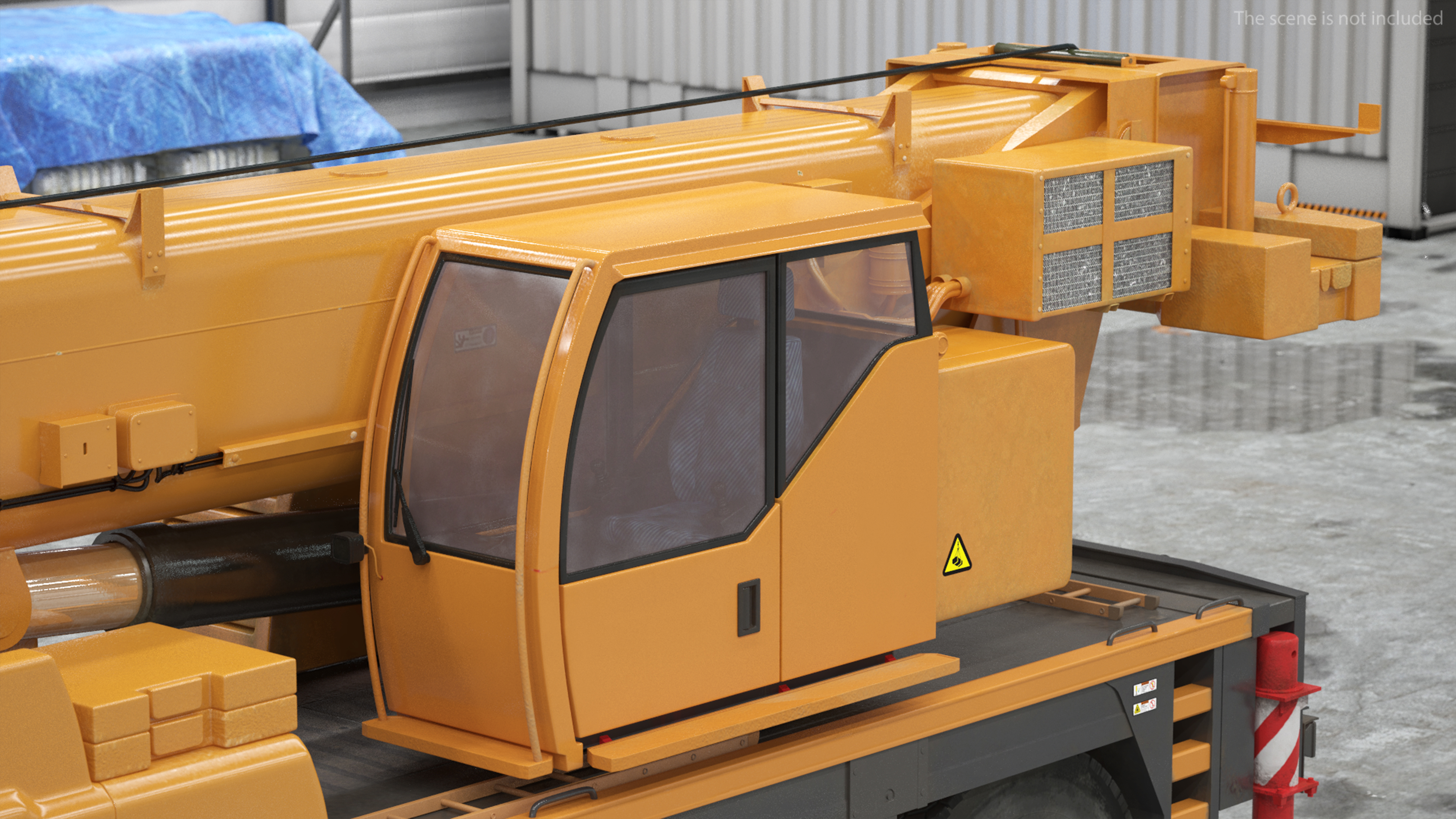 3D model Mobile Crane Construction Vehicle Rigged