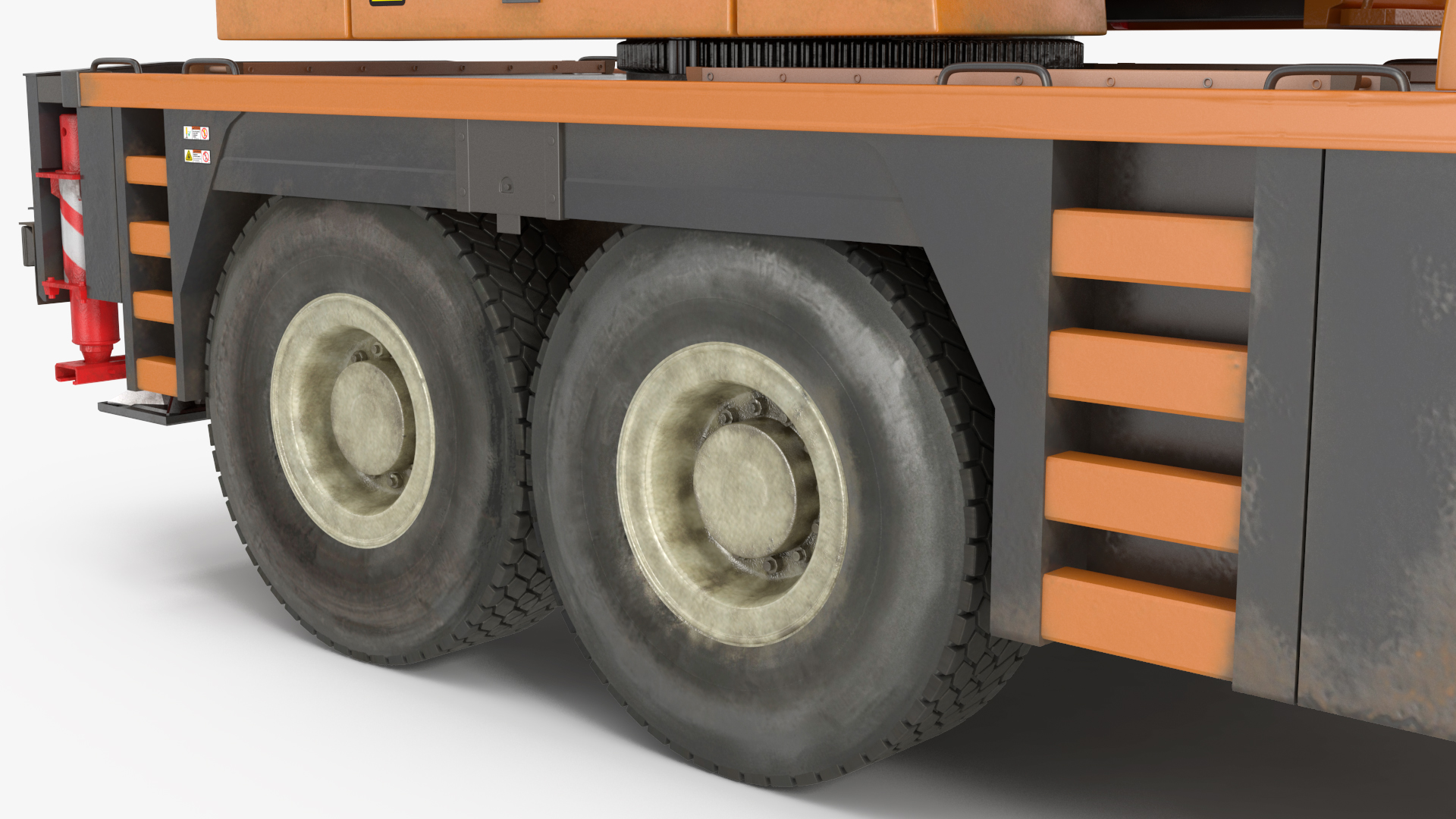 3D model Mobile Crane Construction Vehicle Rigged