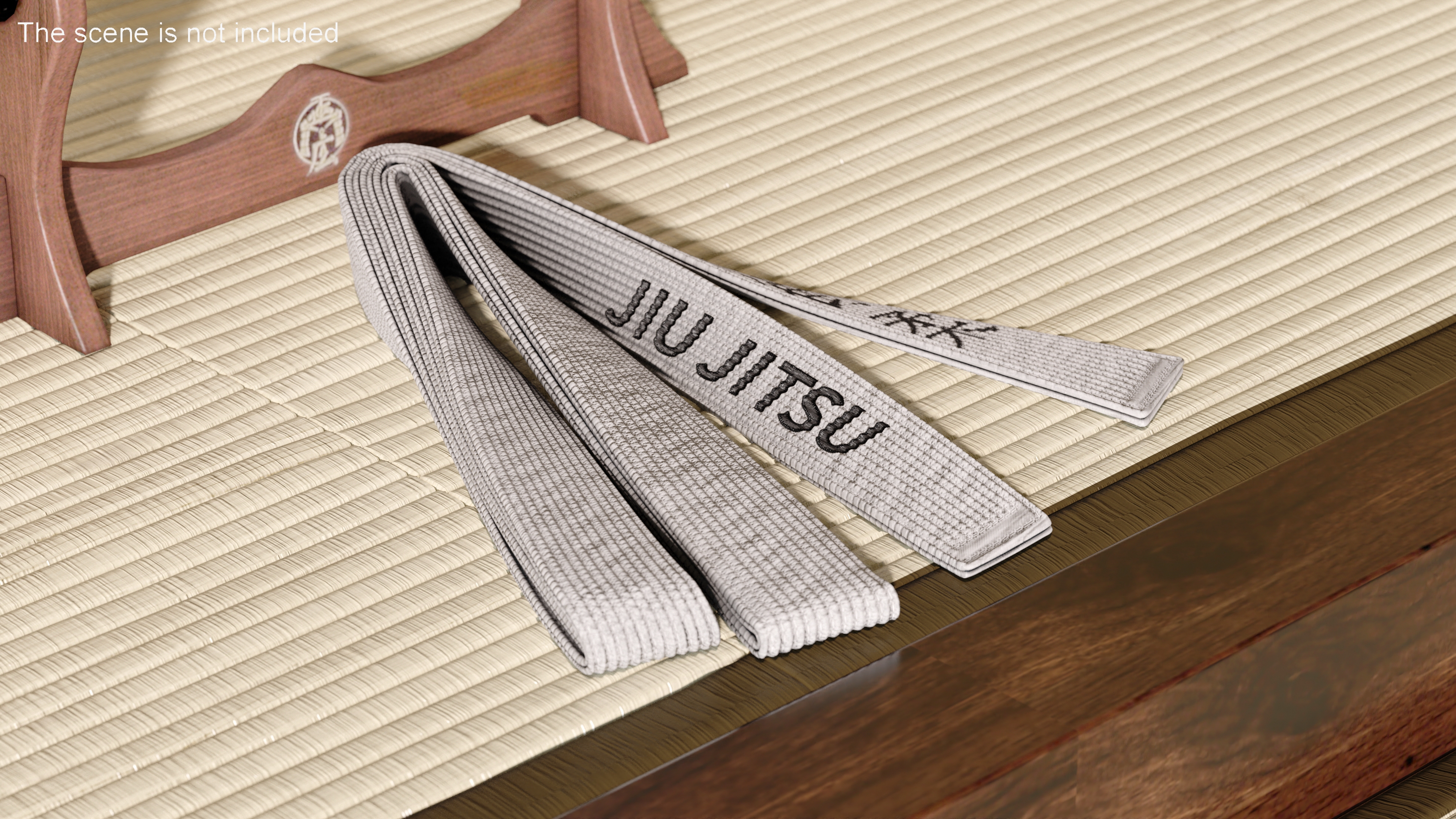 Jiu Jitsu White Belt Obi 3D model