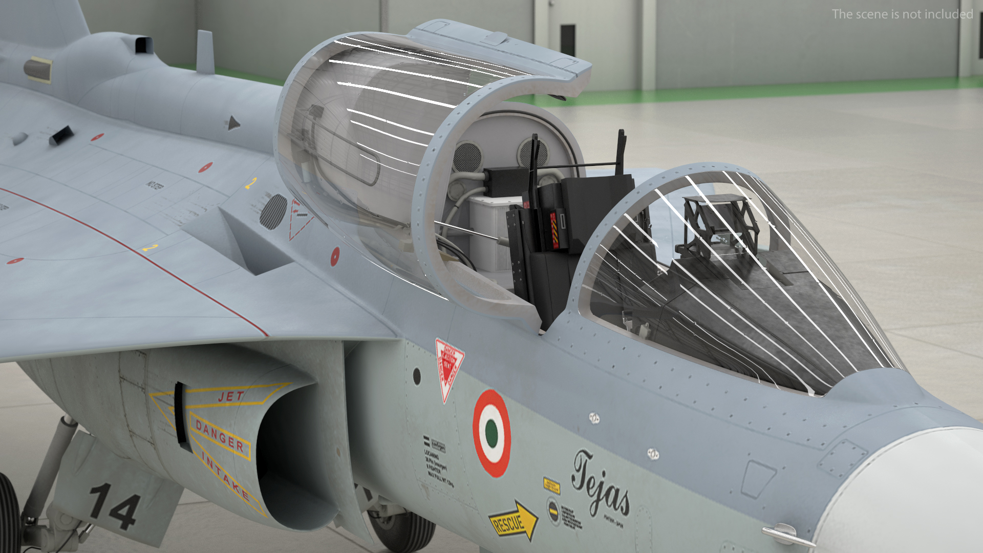 3D model HAL Tejas Multirole Light Fighter Rigged
