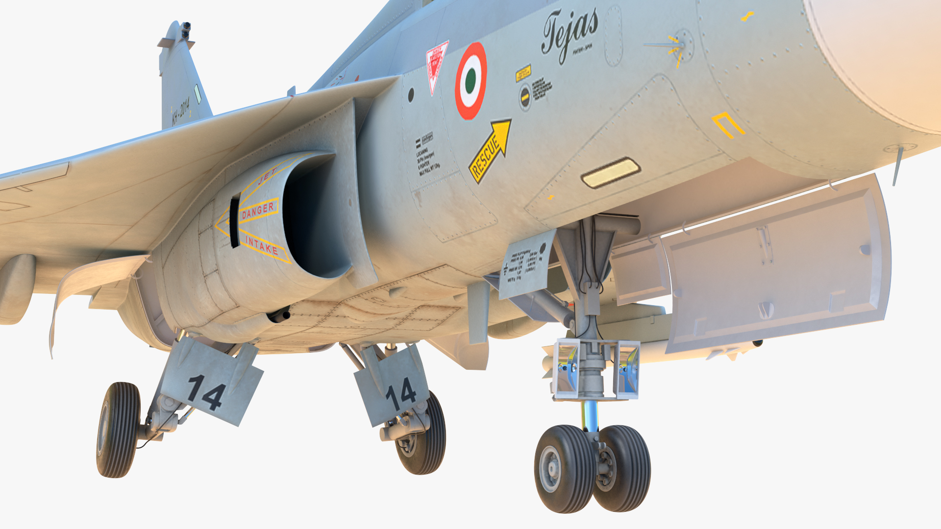 3D model HAL Tejas Multirole Light Fighter Rigged