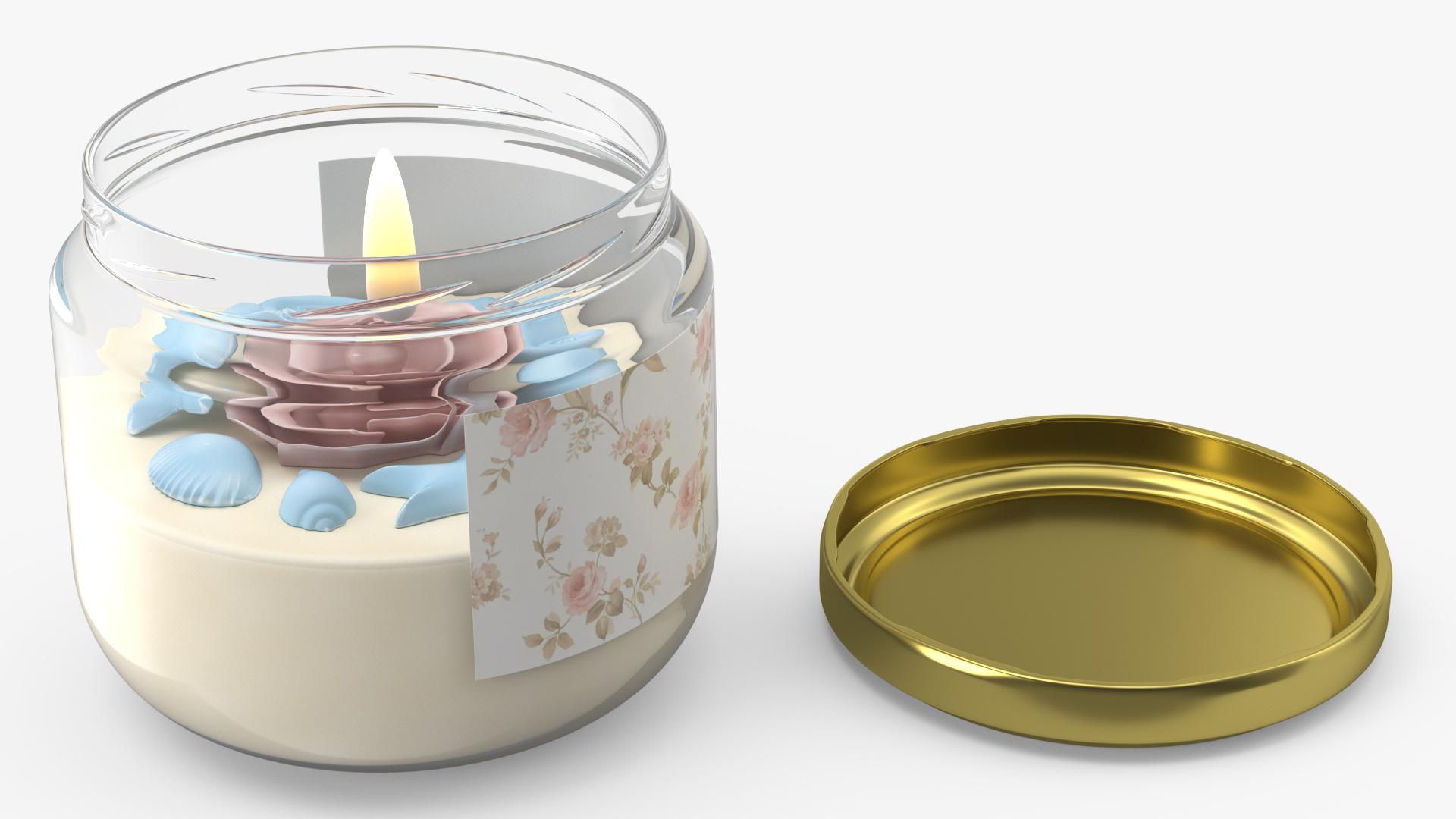 3D model Jar Candle ReStory Fire Burns with Cover