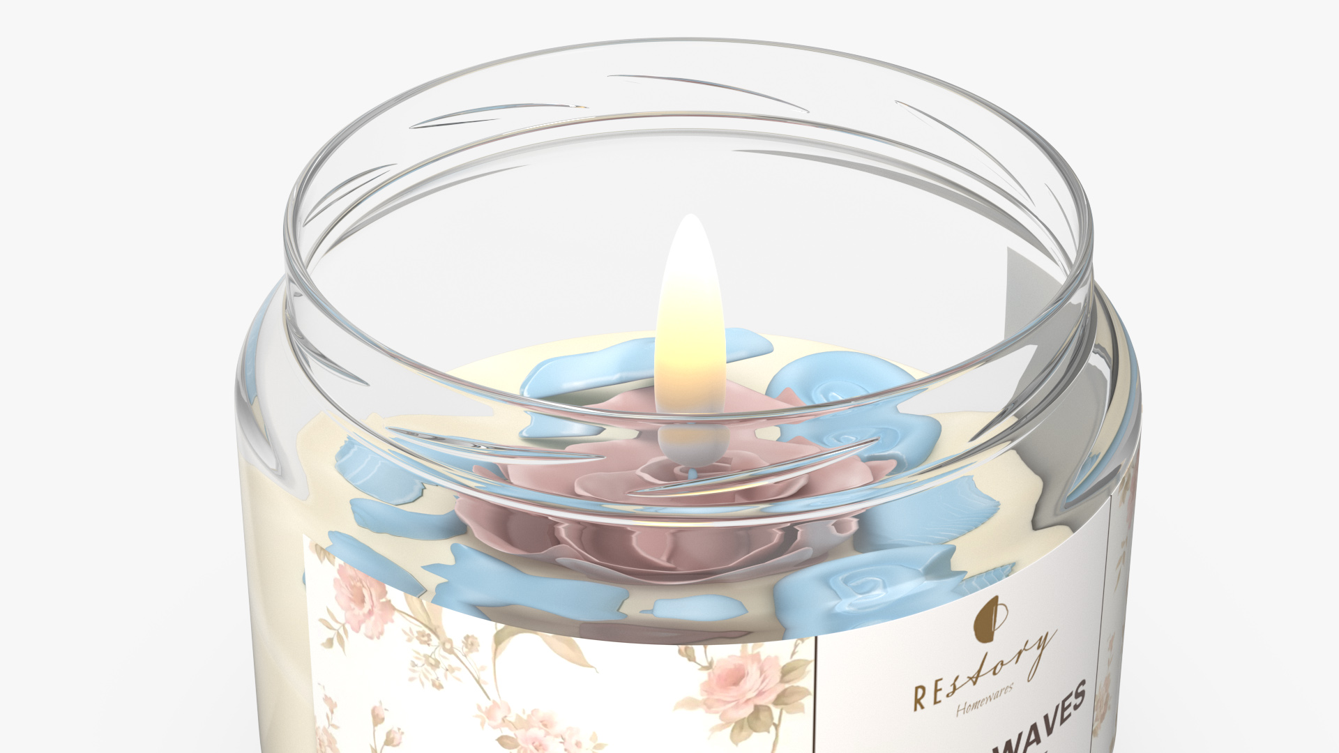3D model Jar Candle ReStory Fire Burns with Cover
