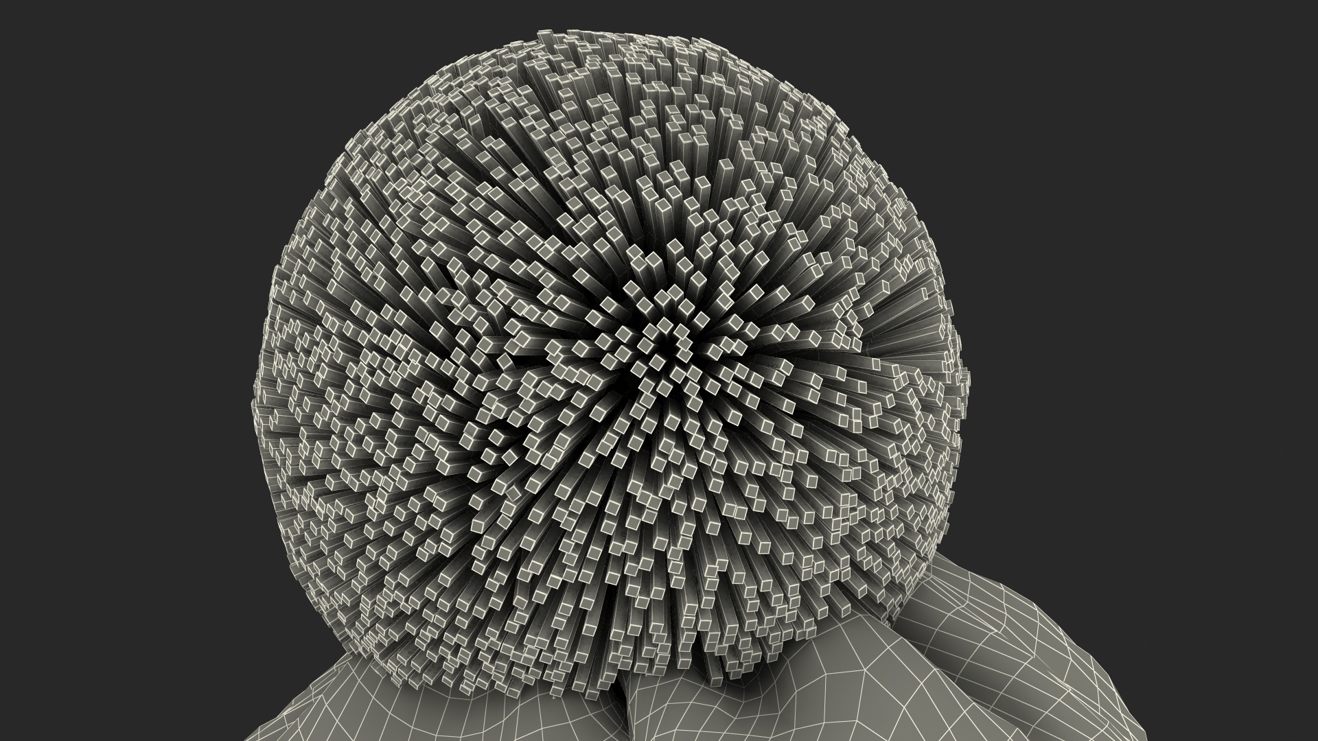 Winter Hat With Pompom Blue 3D