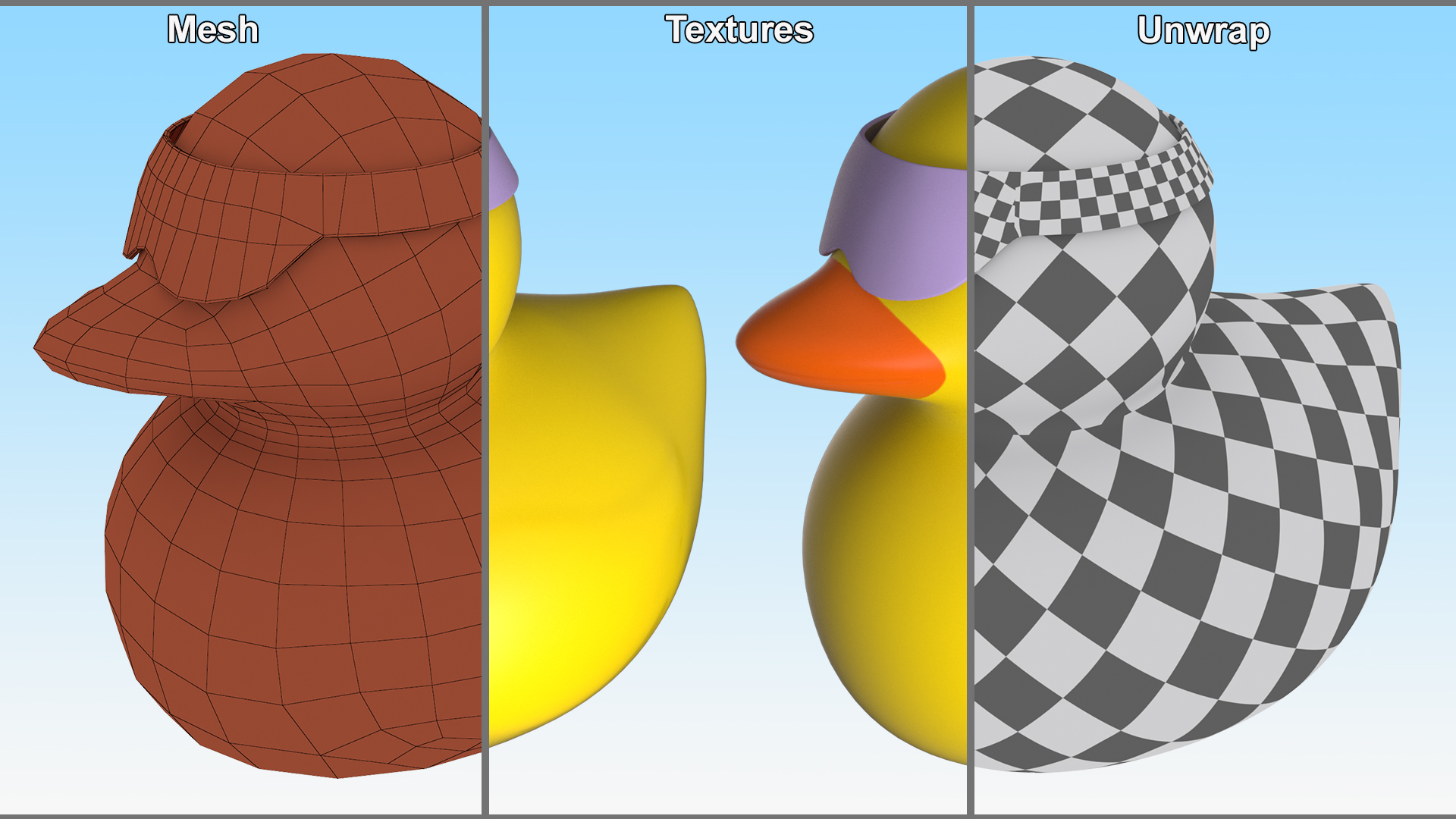 Glasses Lilac for Rubber Duck 3D model
