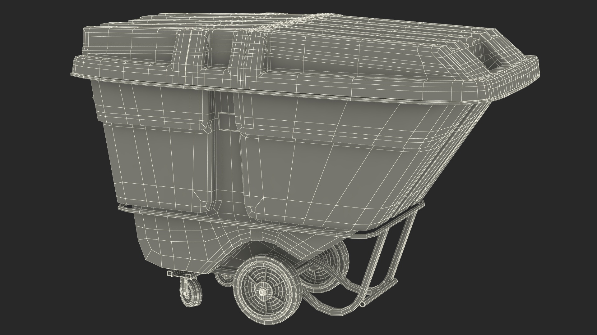 3D Industrial Uline Tilt Truck Black model