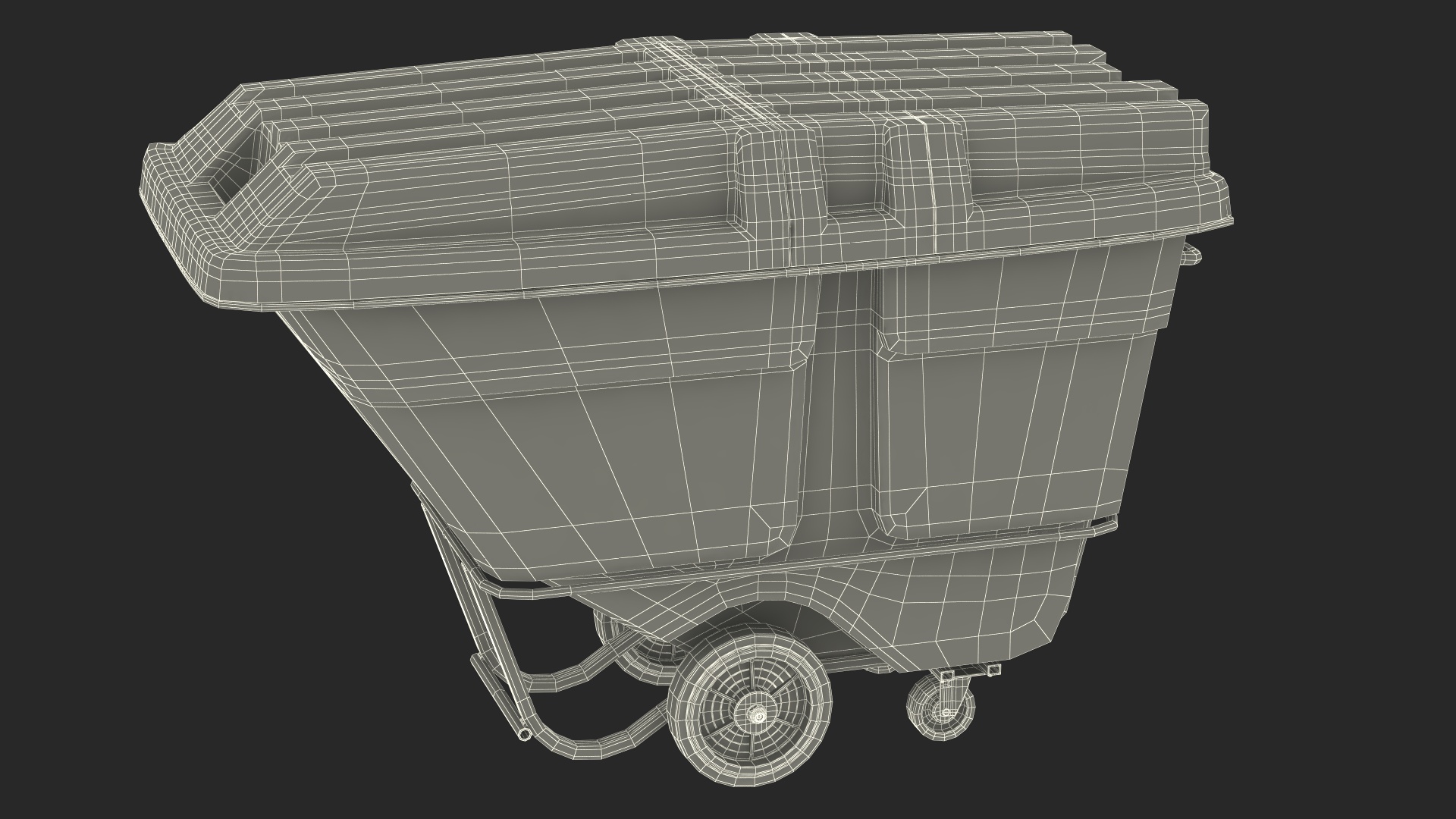 3D Industrial Uline Tilt Truck Black model