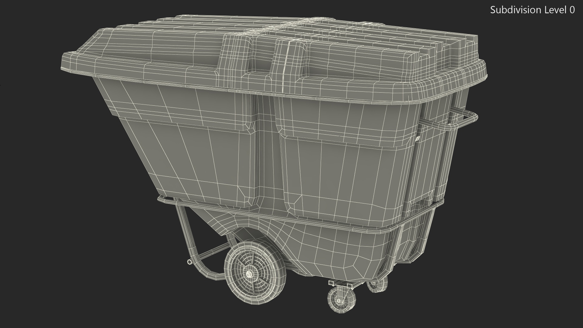 3D Industrial Uline Tilt Truck Black model