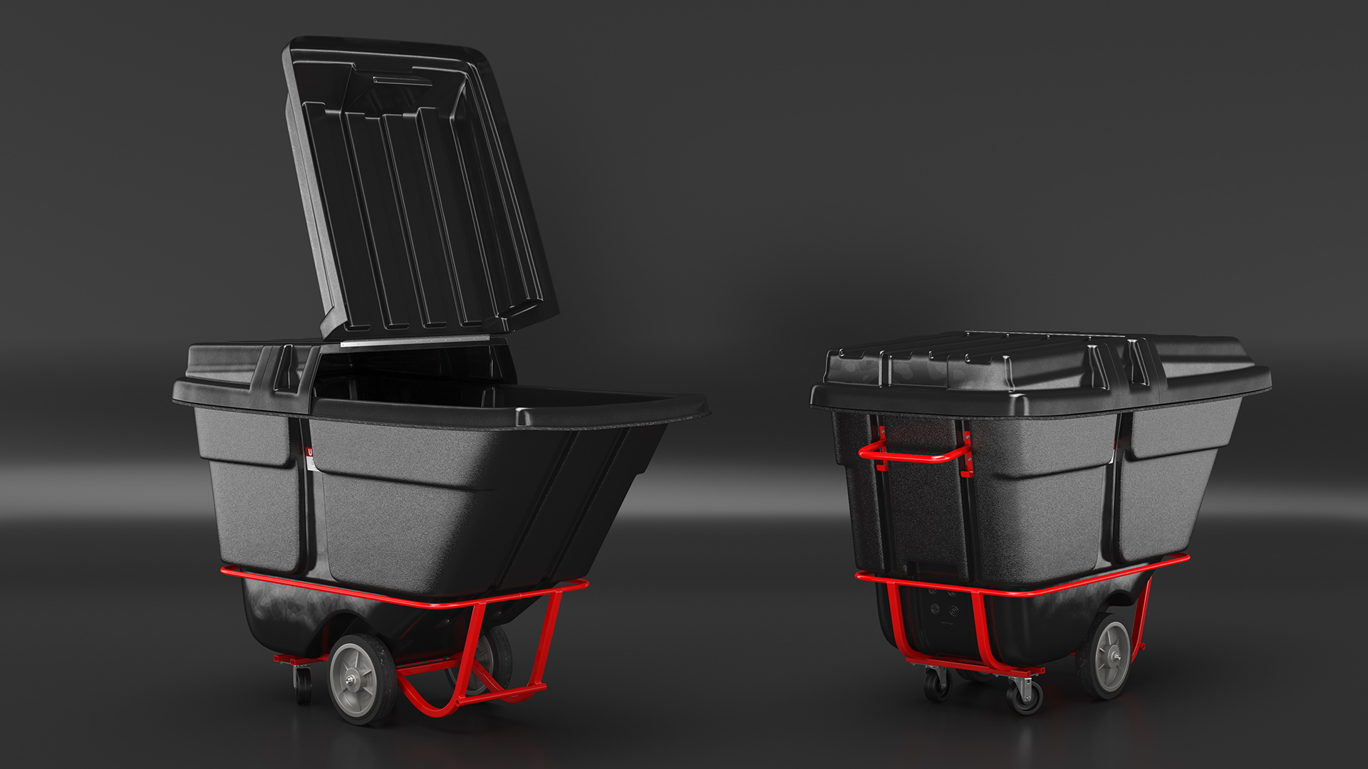 3D Industrial Uline Tilt Truck Black model