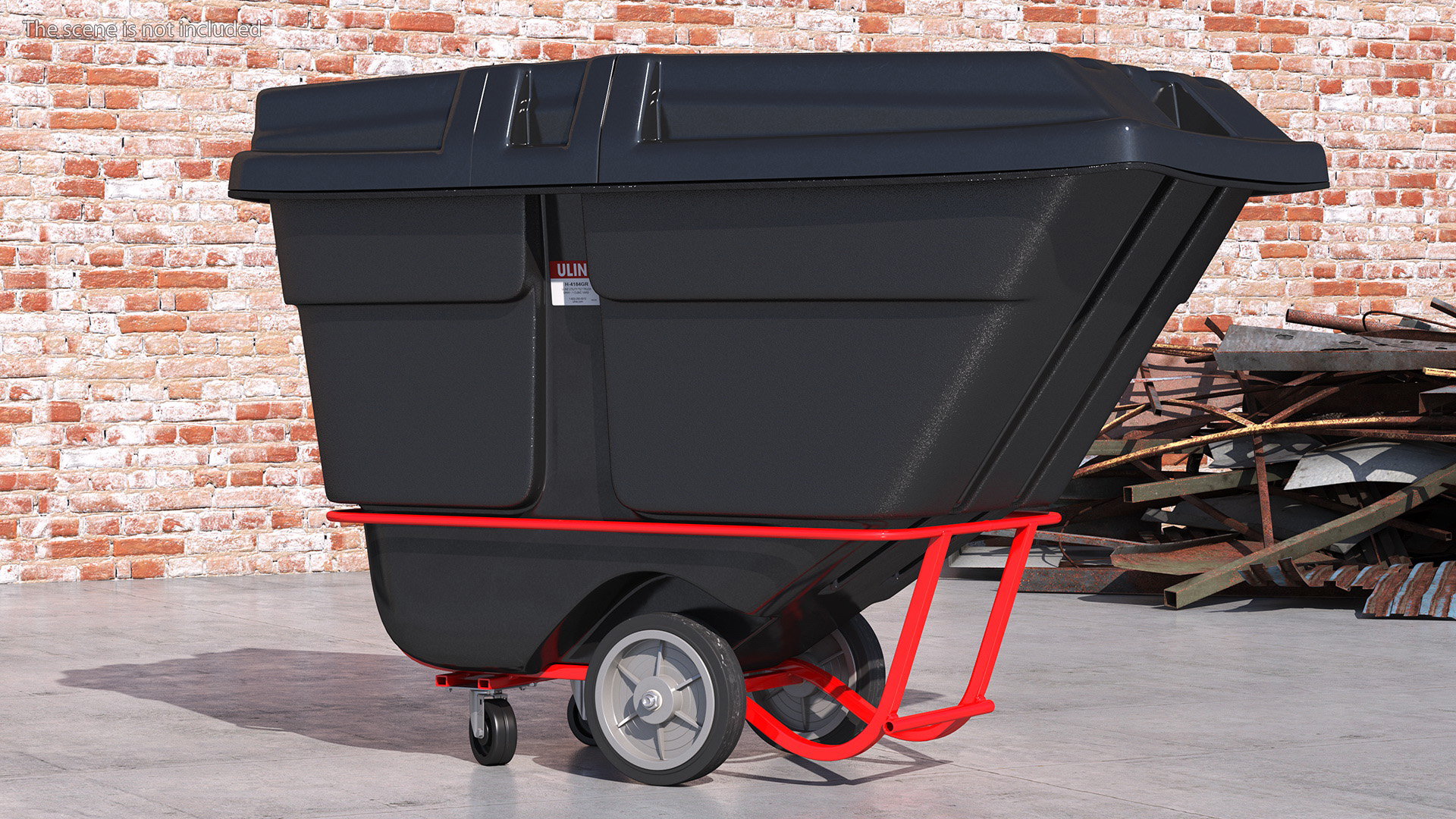 3D Industrial Uline Tilt Truck Black model