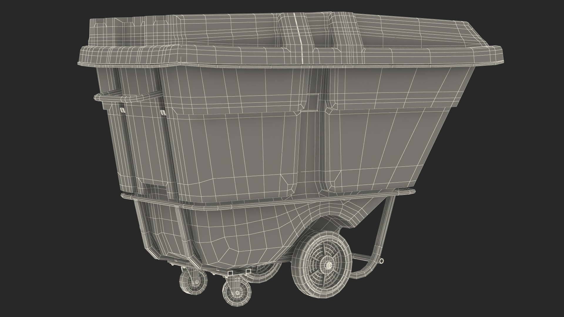 3D Industrial Uline Tilt Truck Black model