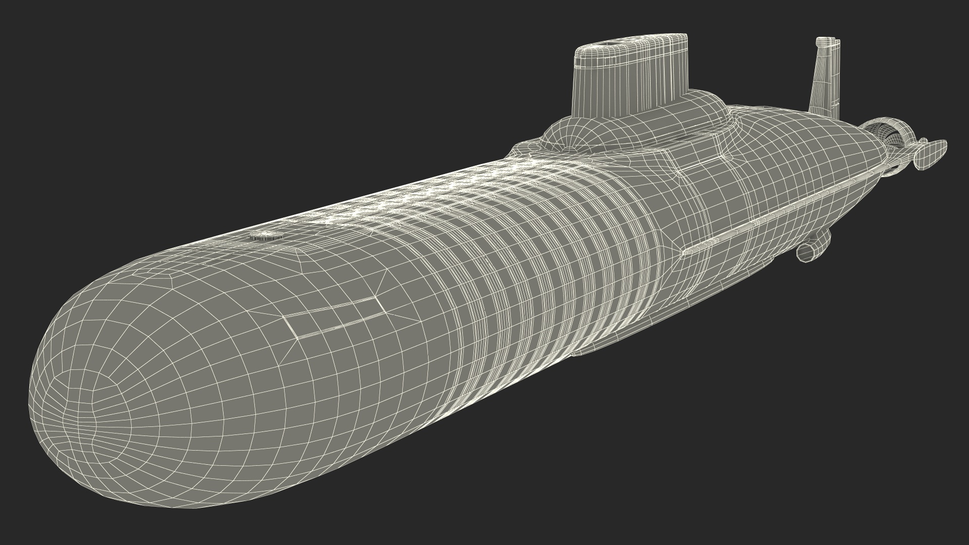 Akula Project 941 Typhoon Class Ballistic Missile Submarine 3D model