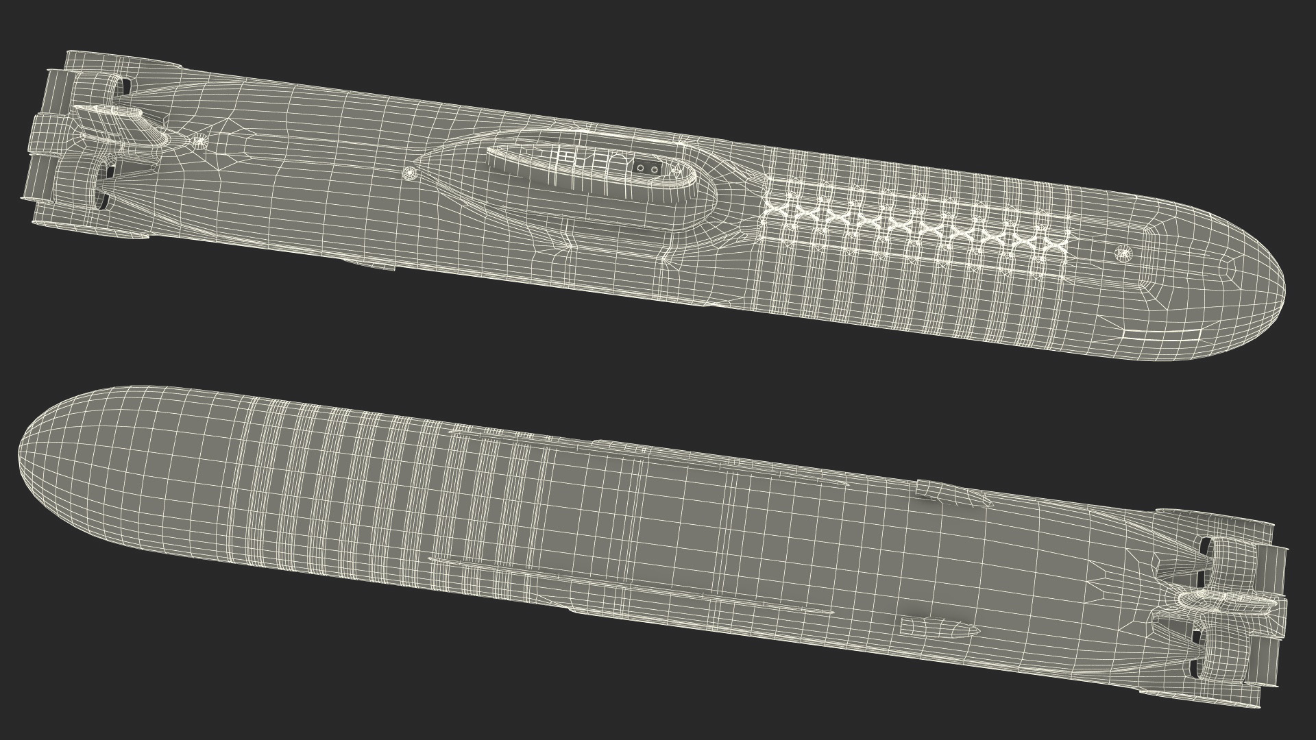 Akula Project 941 Typhoon Class Ballistic Missile Submarine 3D model
