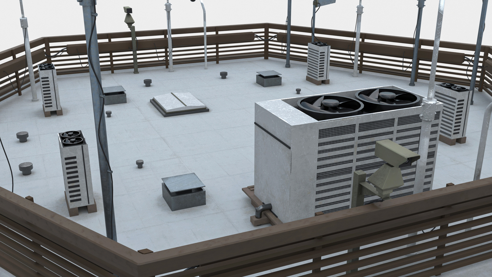 Runway and Airport Control Tower 3D