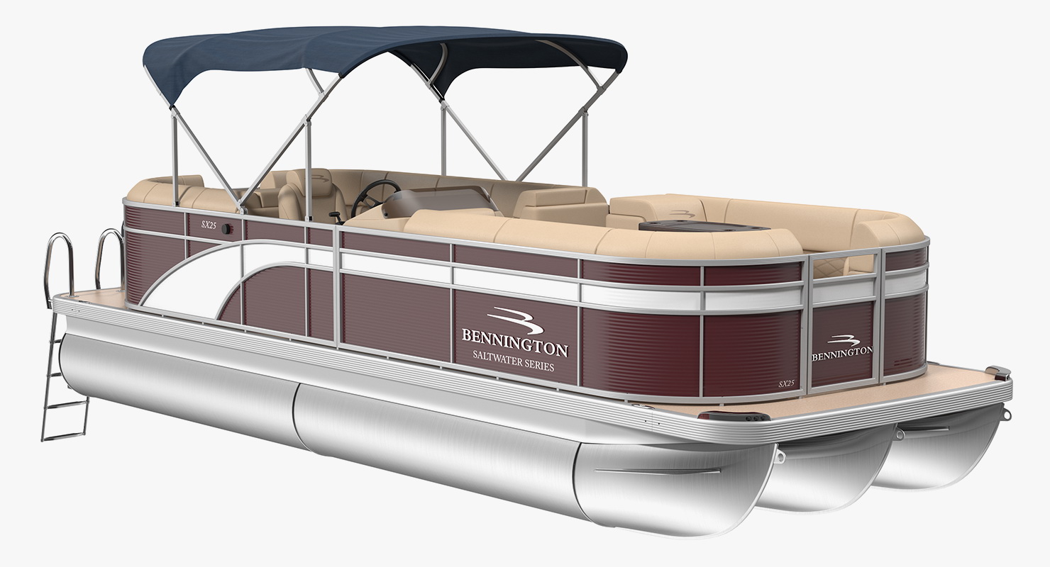 3D model Bennington SX25 Pontoon Boat Rigged