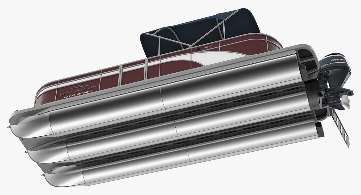3D model Bennington SX25 Pontoon Boat Rigged