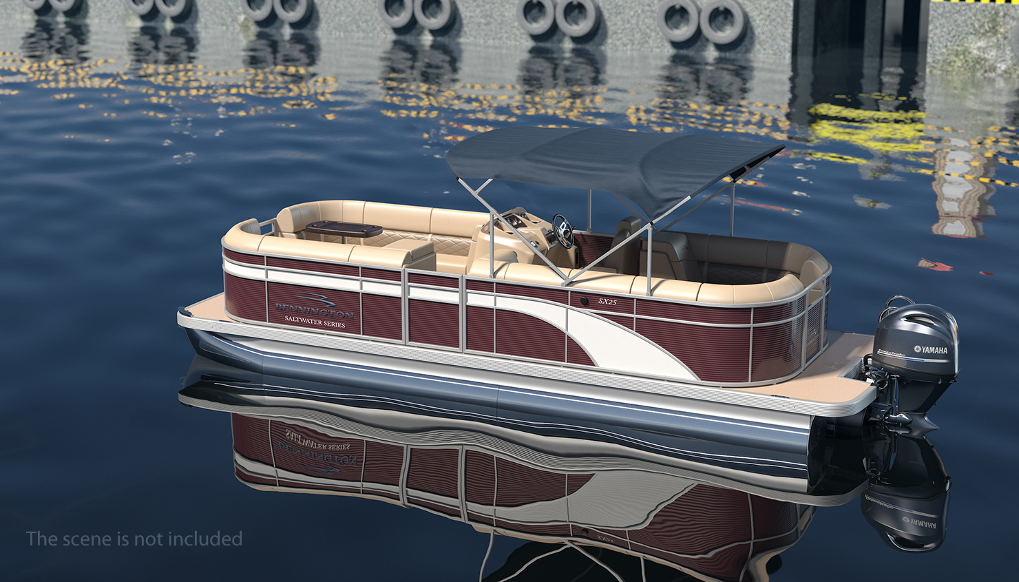 3D model Bennington SX25 Pontoon Boat Rigged