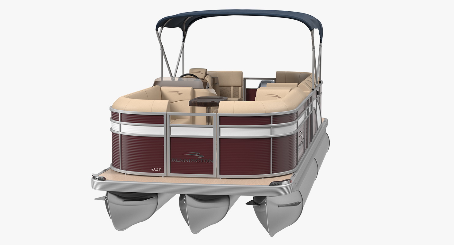 3D model Bennington SX25 Pontoon Boat Rigged