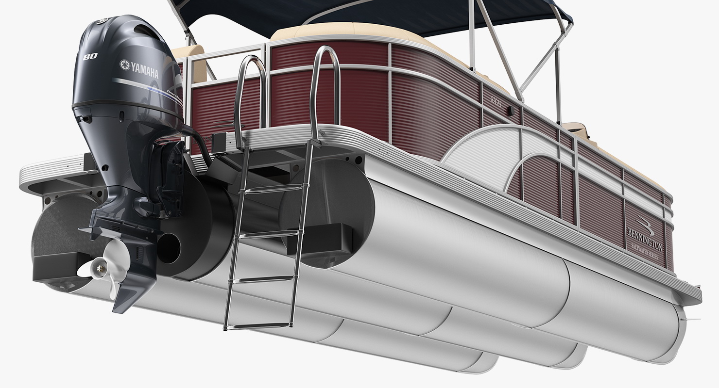 3D model Bennington SX25 Pontoon Boat Rigged