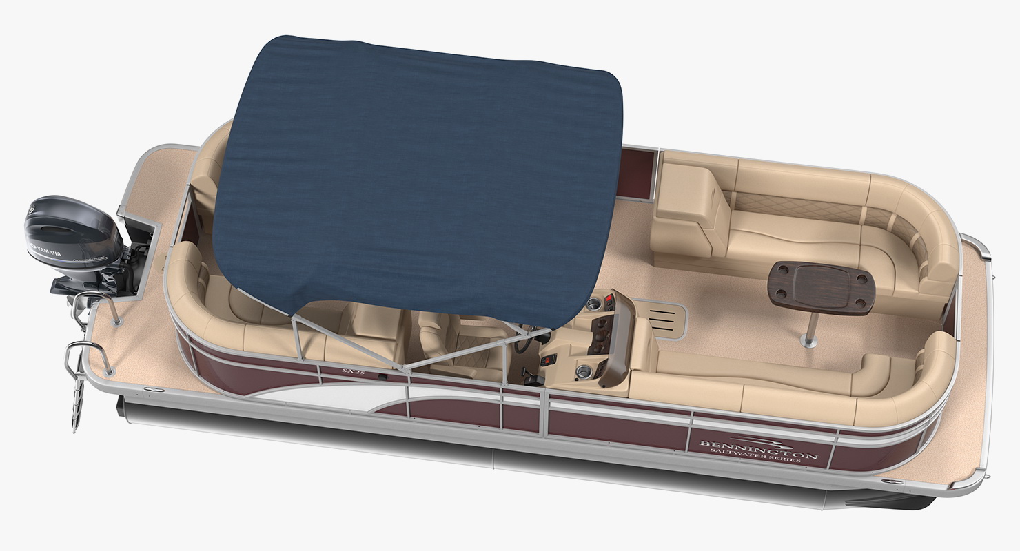 3D model Bennington SX25 Pontoon Boat Rigged
