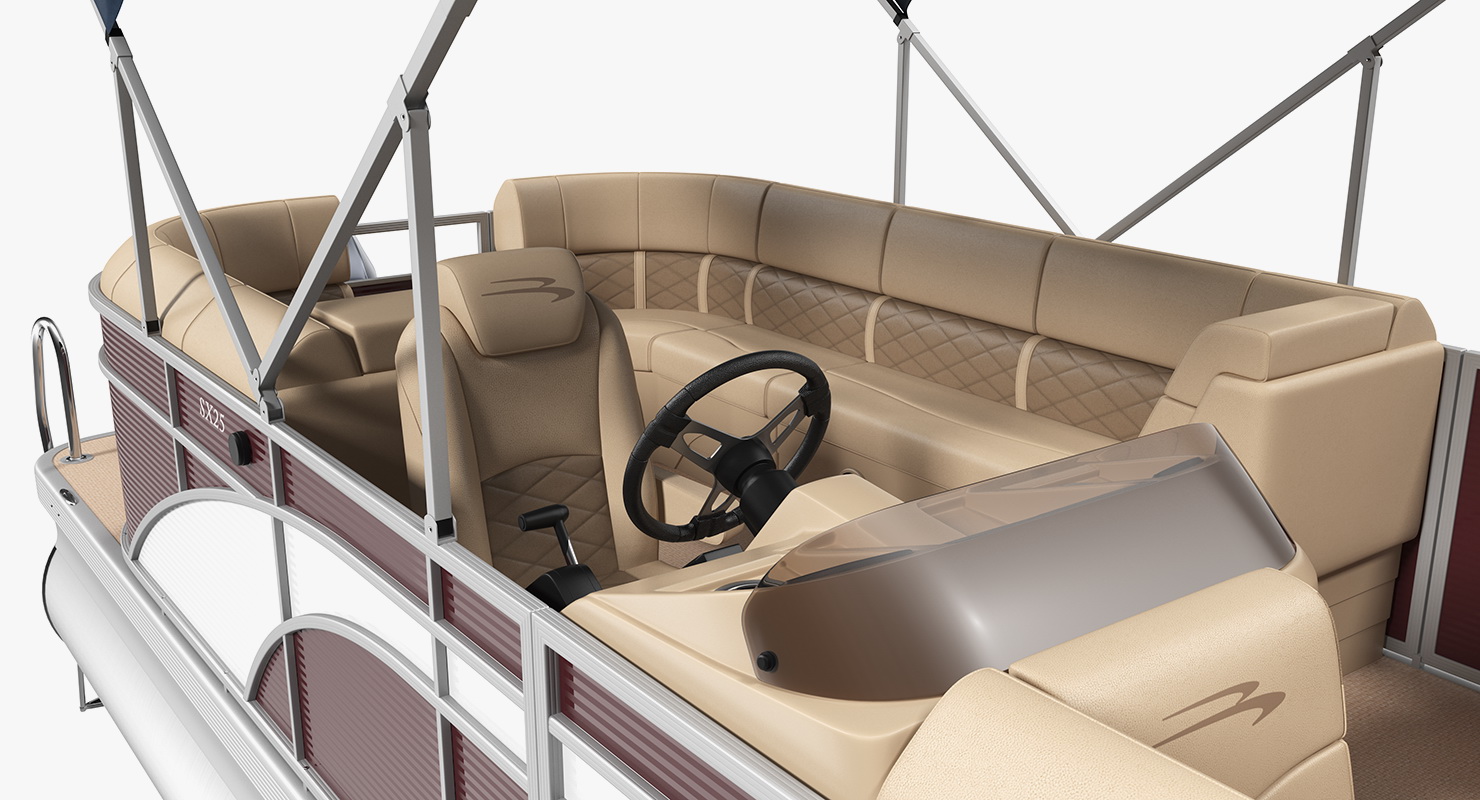 3D model Bennington SX25 Pontoon Boat Rigged