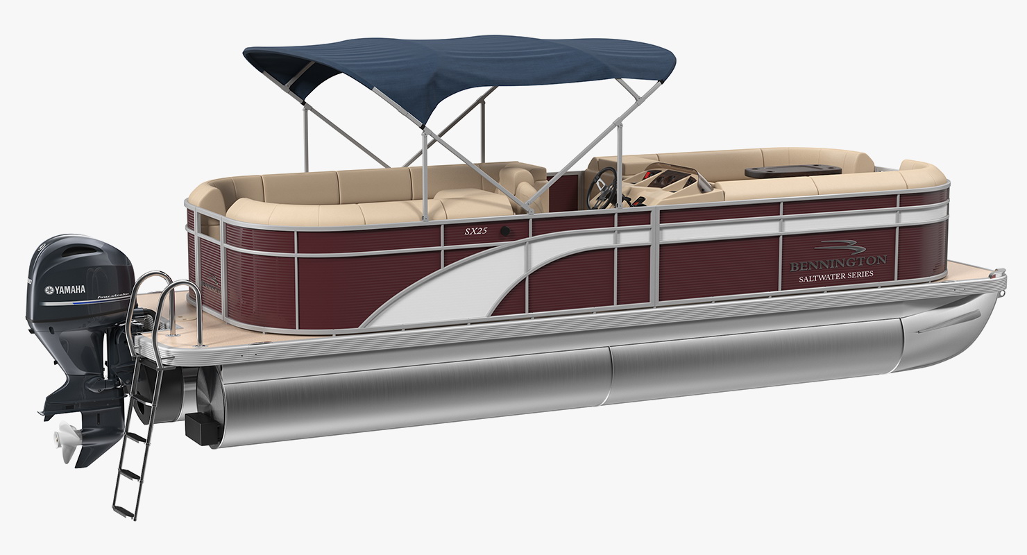 3D model Bennington SX25 Pontoon Boat Rigged