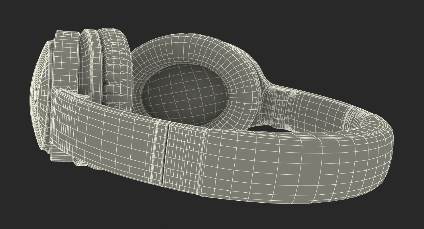 3D Bose Wireless Headphones Lying On model